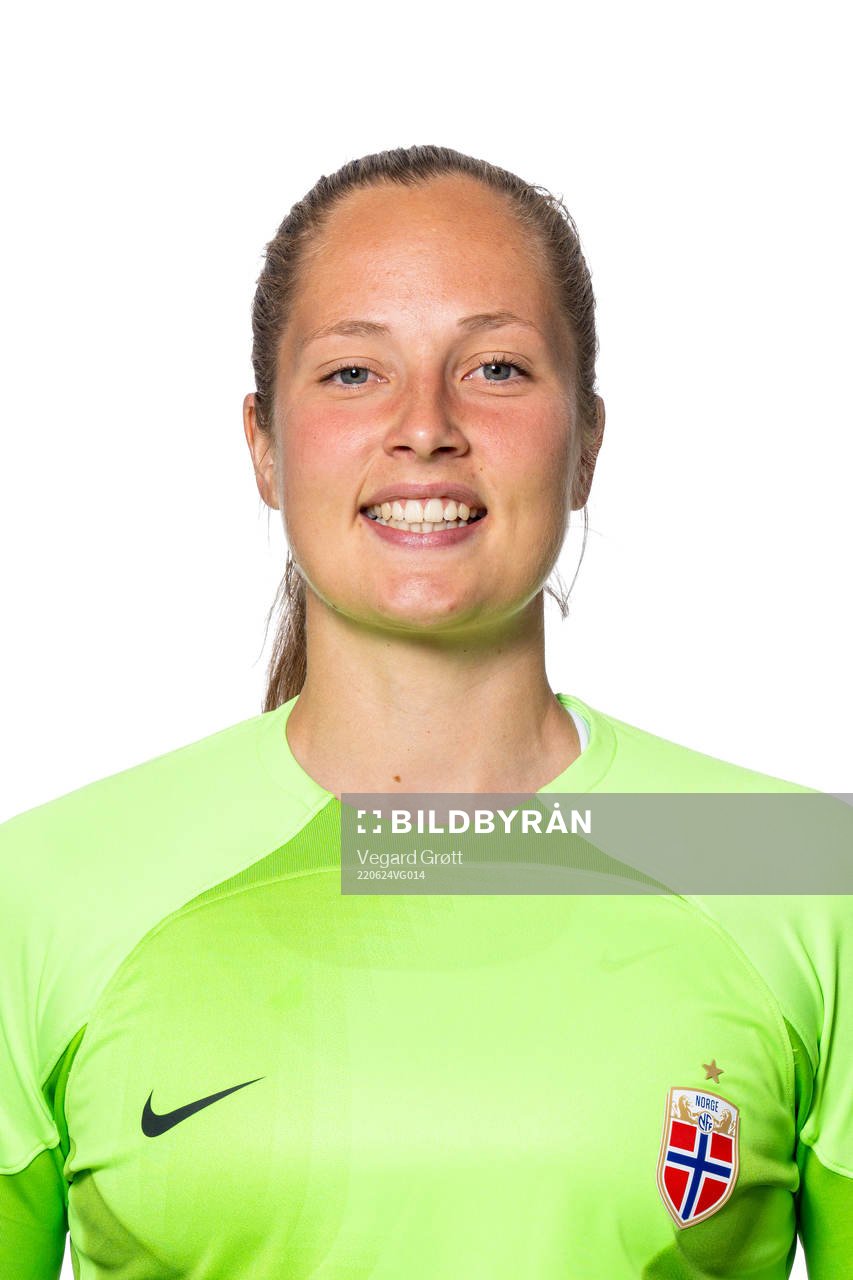 Goalkeeper Aurora Mikalsen of the Norwegian women’s