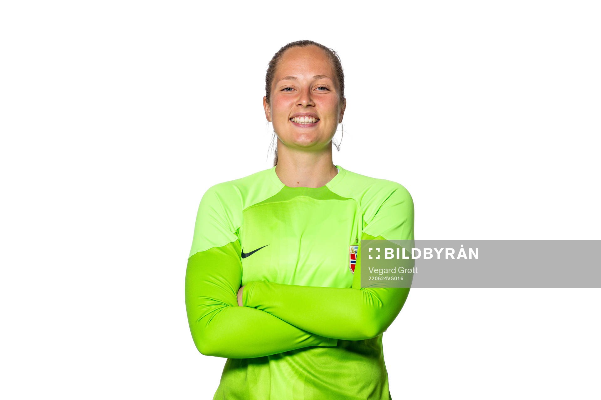 Goalkeeper Aurora Mikalsen of the Norwegian women’s