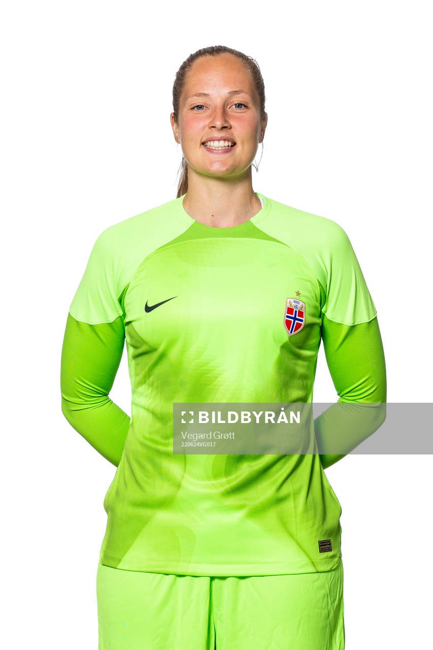 Goalkeeper Aurora Mikalsen of the Norwegian women’s