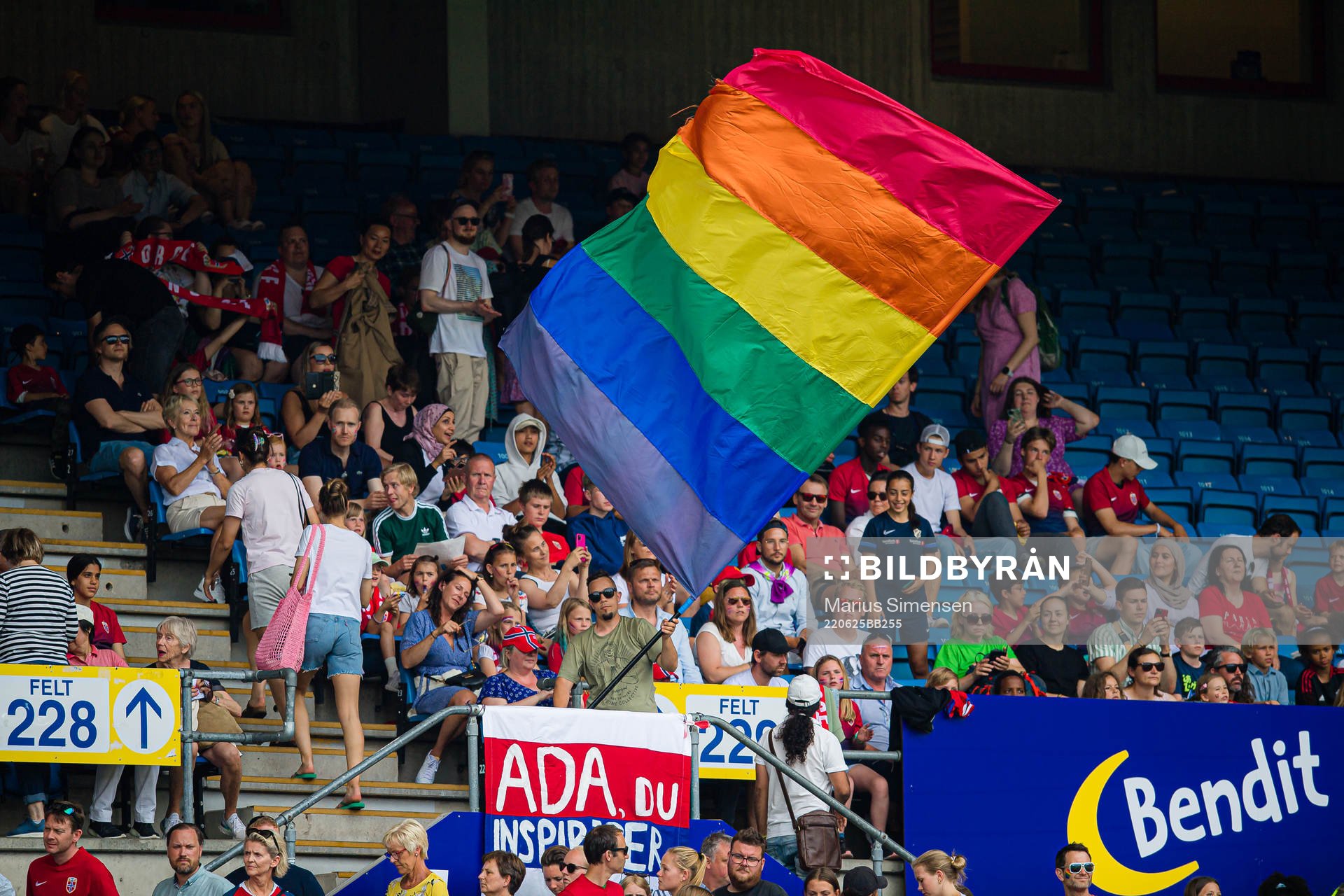 Spectators in the stands