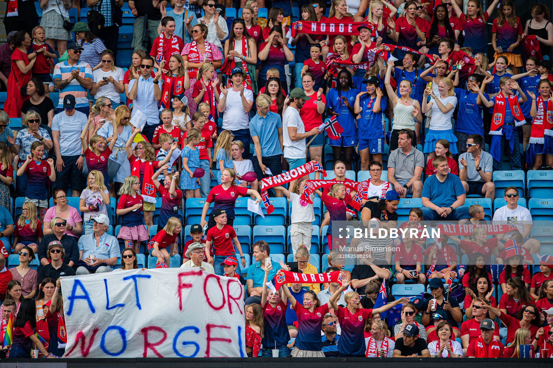 Spectators in the stands