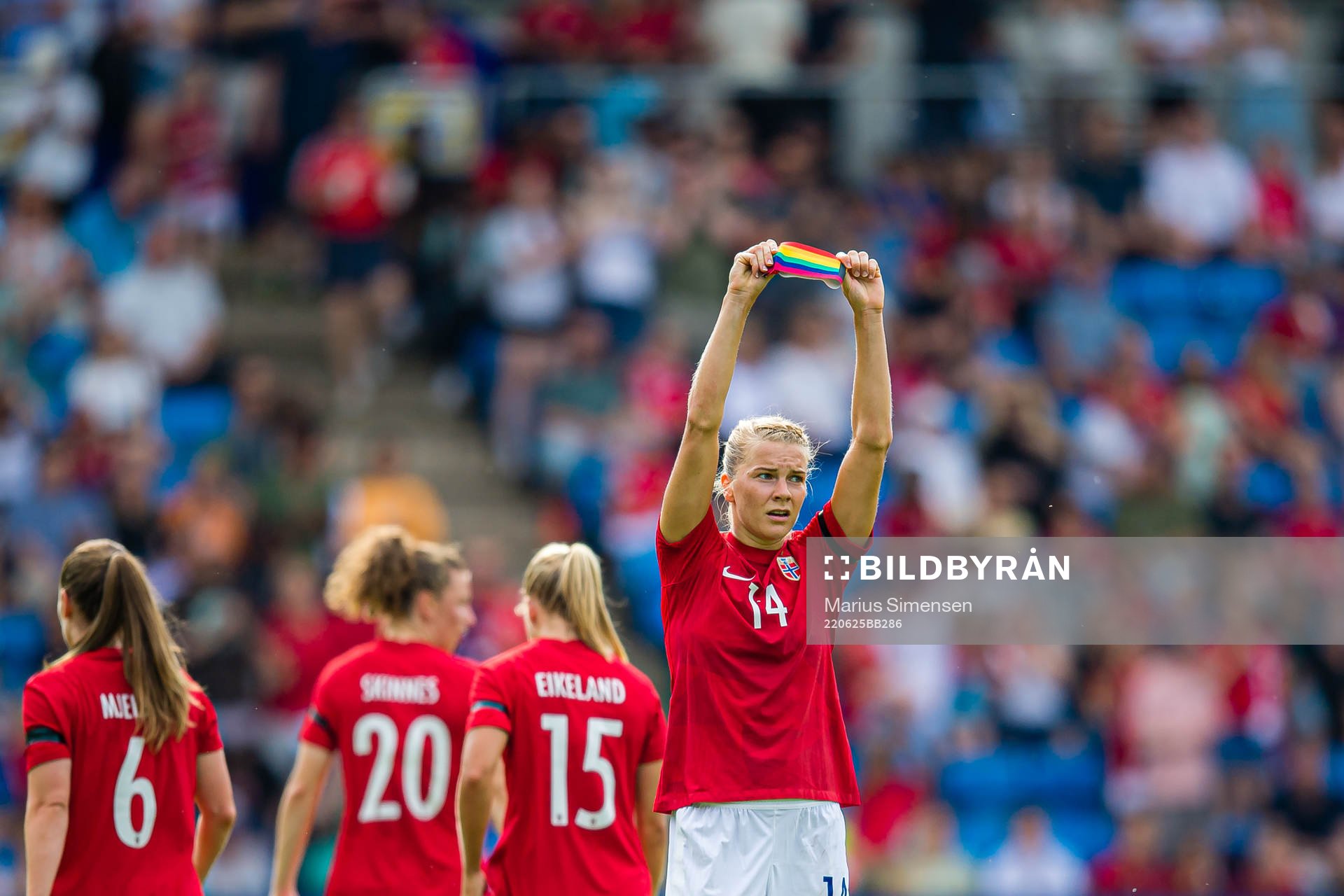 Ada Martine Stolsmo Hegerberg of Norway celebrates
