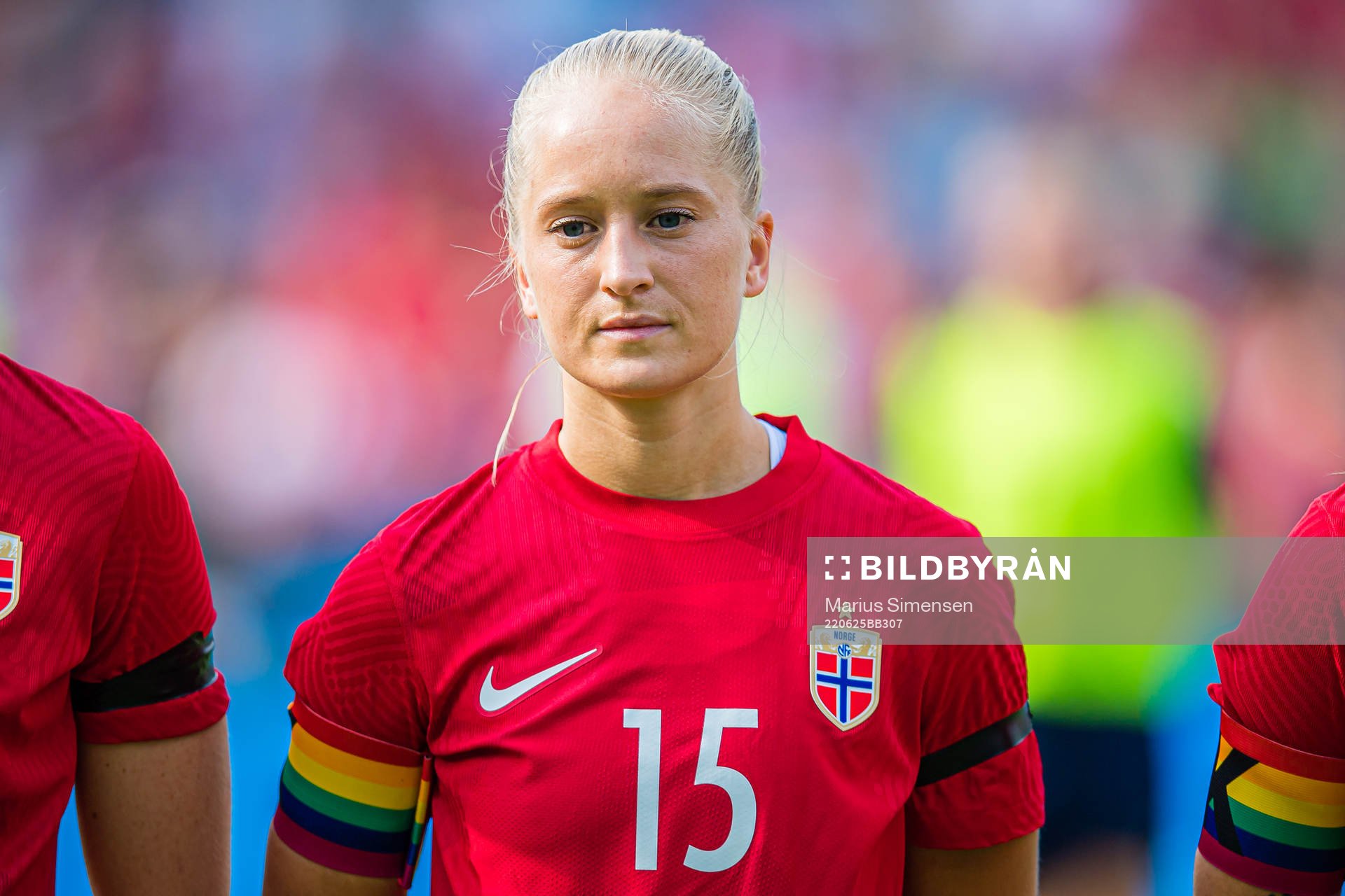 Amalie Vevle Eikeland of Norway ahead of the International friendly football match between Norway and New Zealand on June 25, 2022 in Oslo.