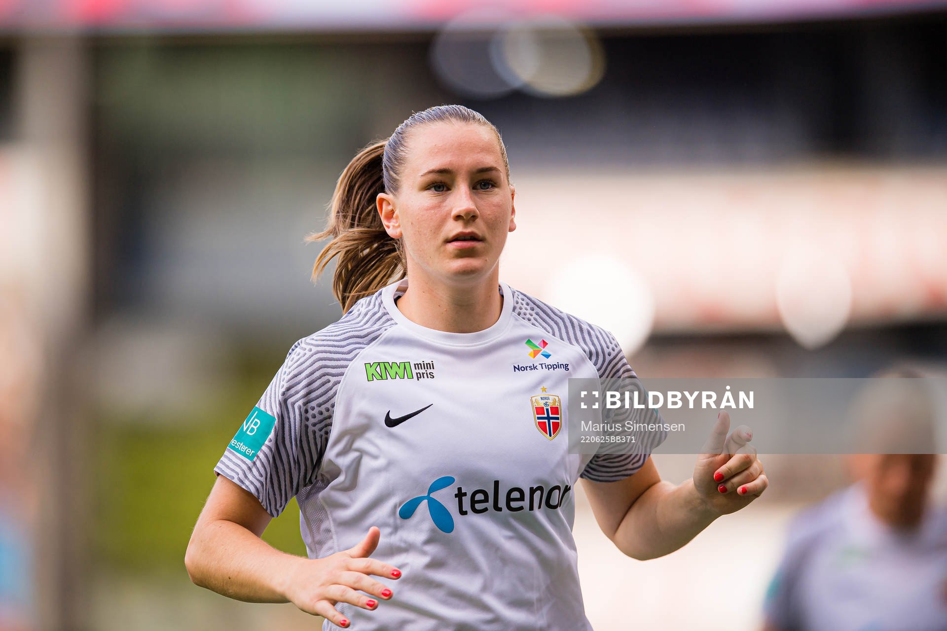 Elisabeth Terland of Norway warms up