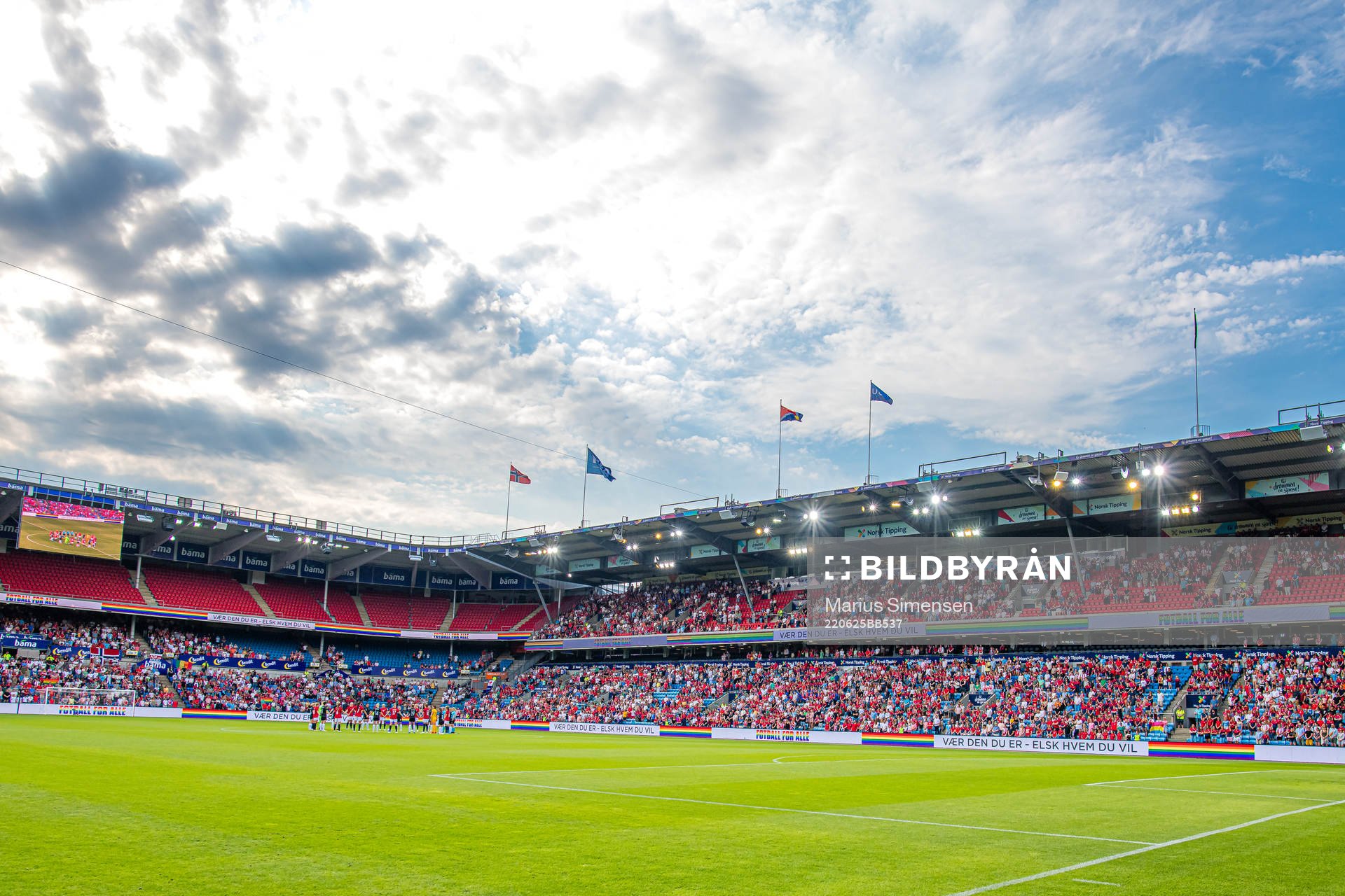 Spectators in the stands