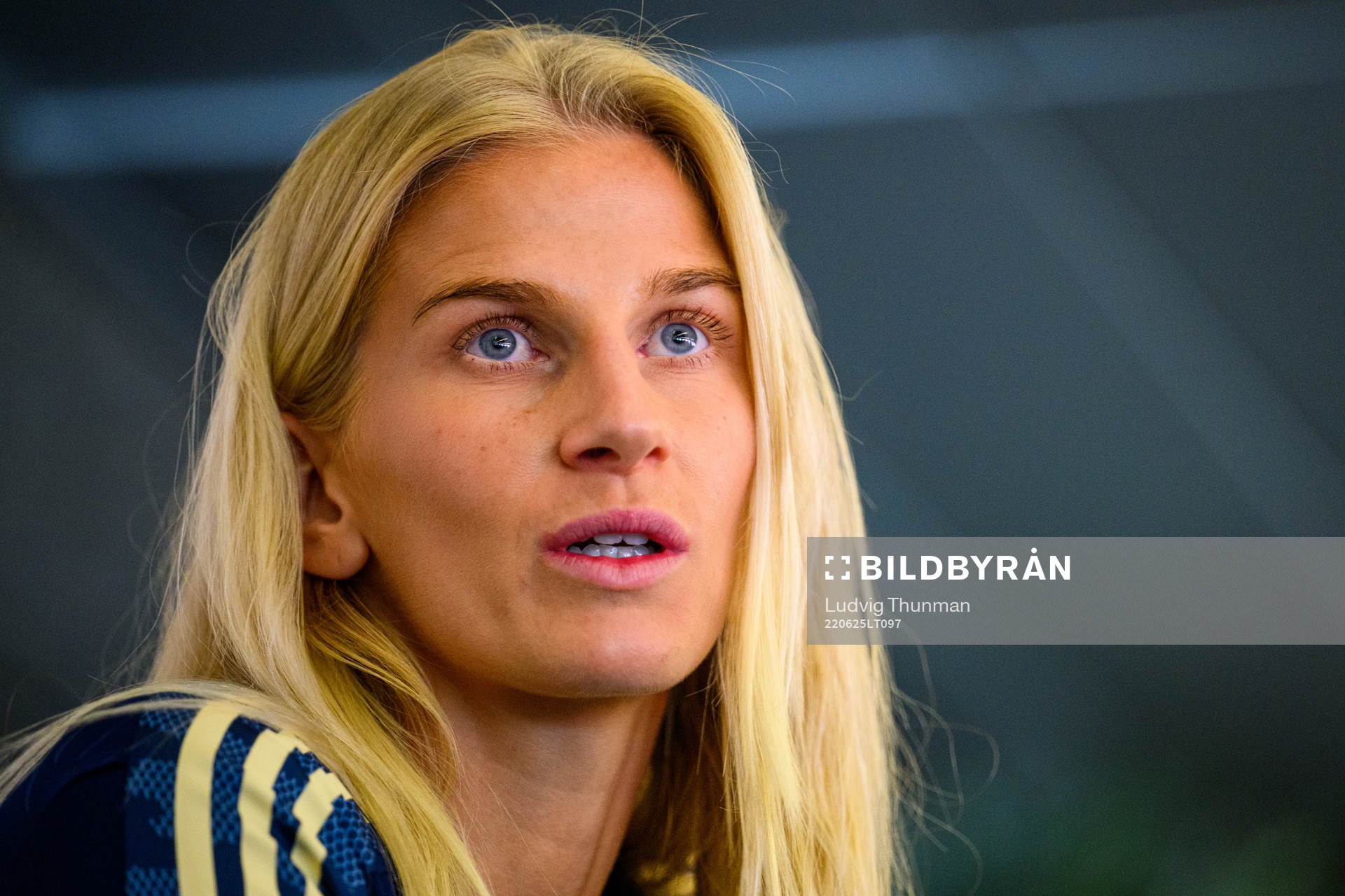 Sofia Jakobsson is interviewed by the media