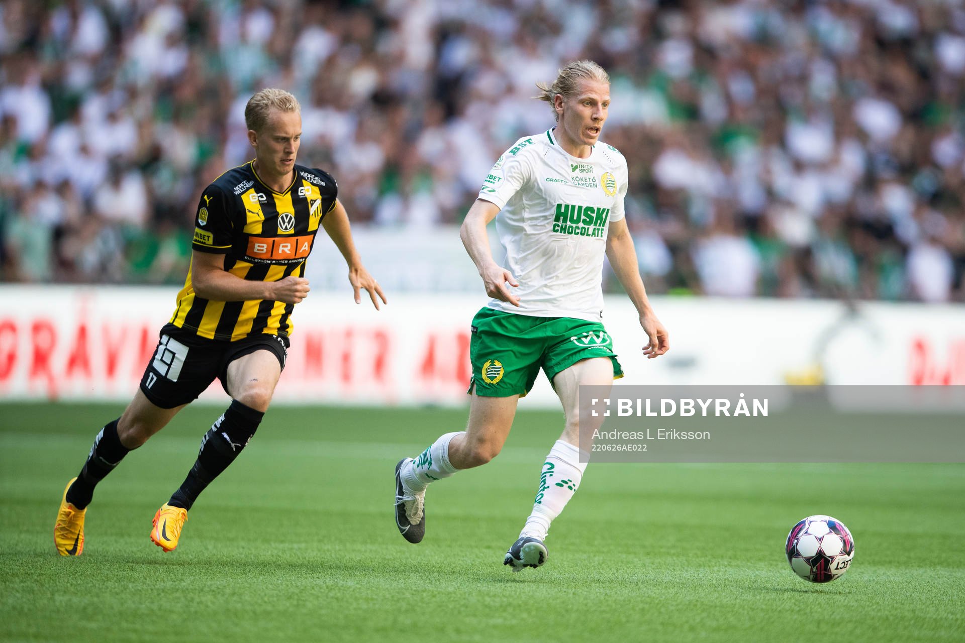 Häckens Gustav Berggren och Hammarbys Gustav Ludwigson