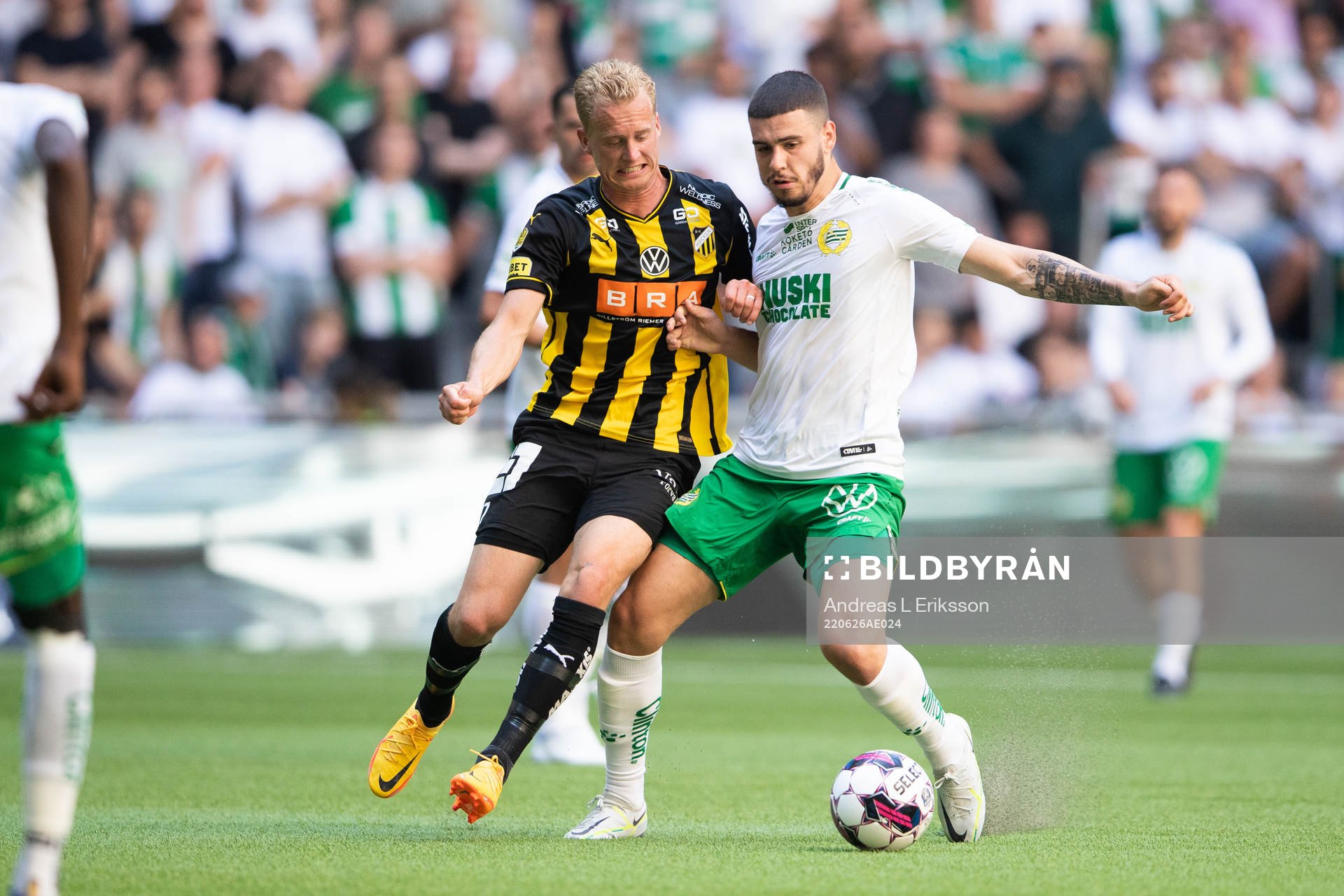 Häckens Gustav Berggren och Hammarbys Edvin Kurtulus