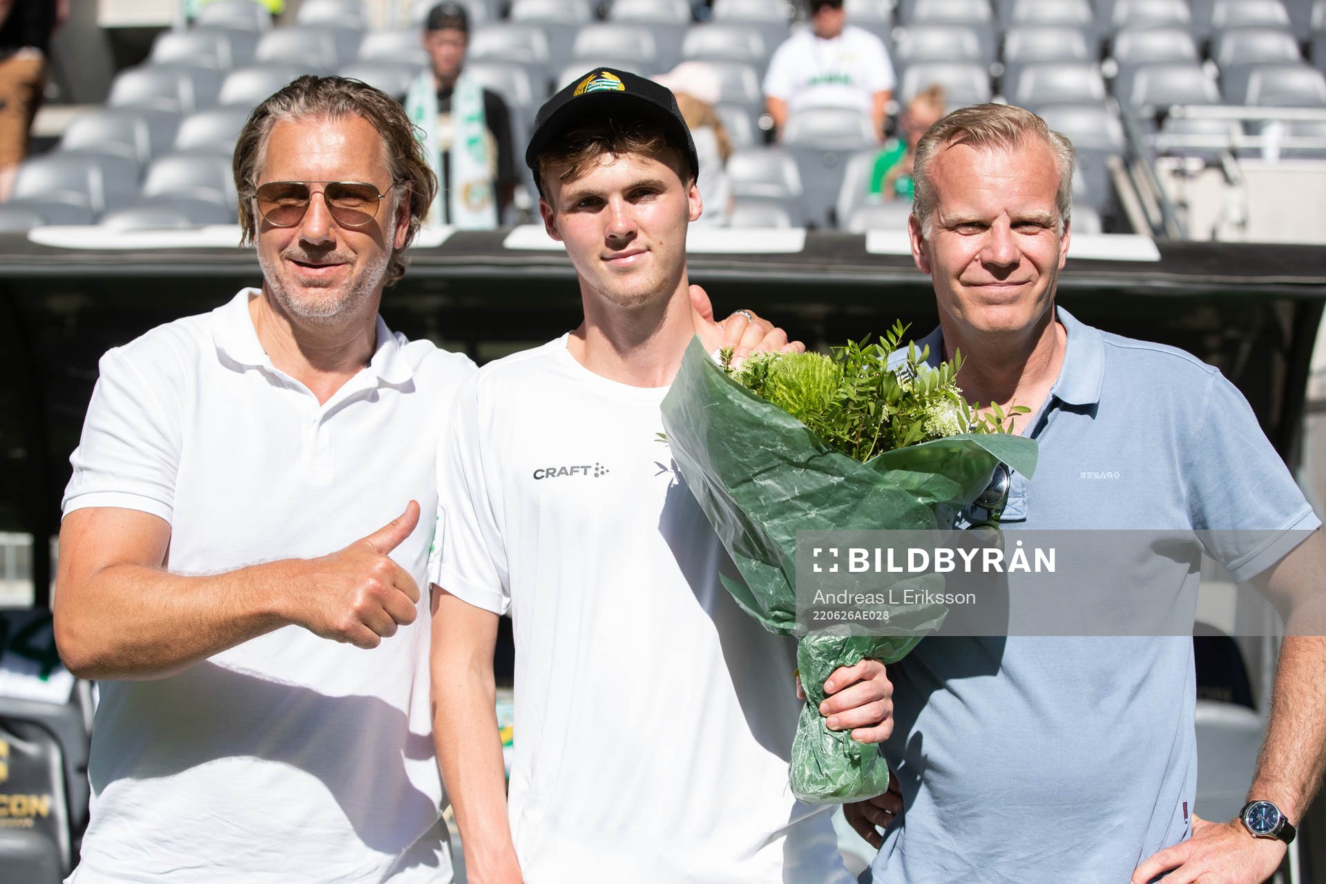 Hammarbys sportchef Jesper Jansson (v) och ordförande