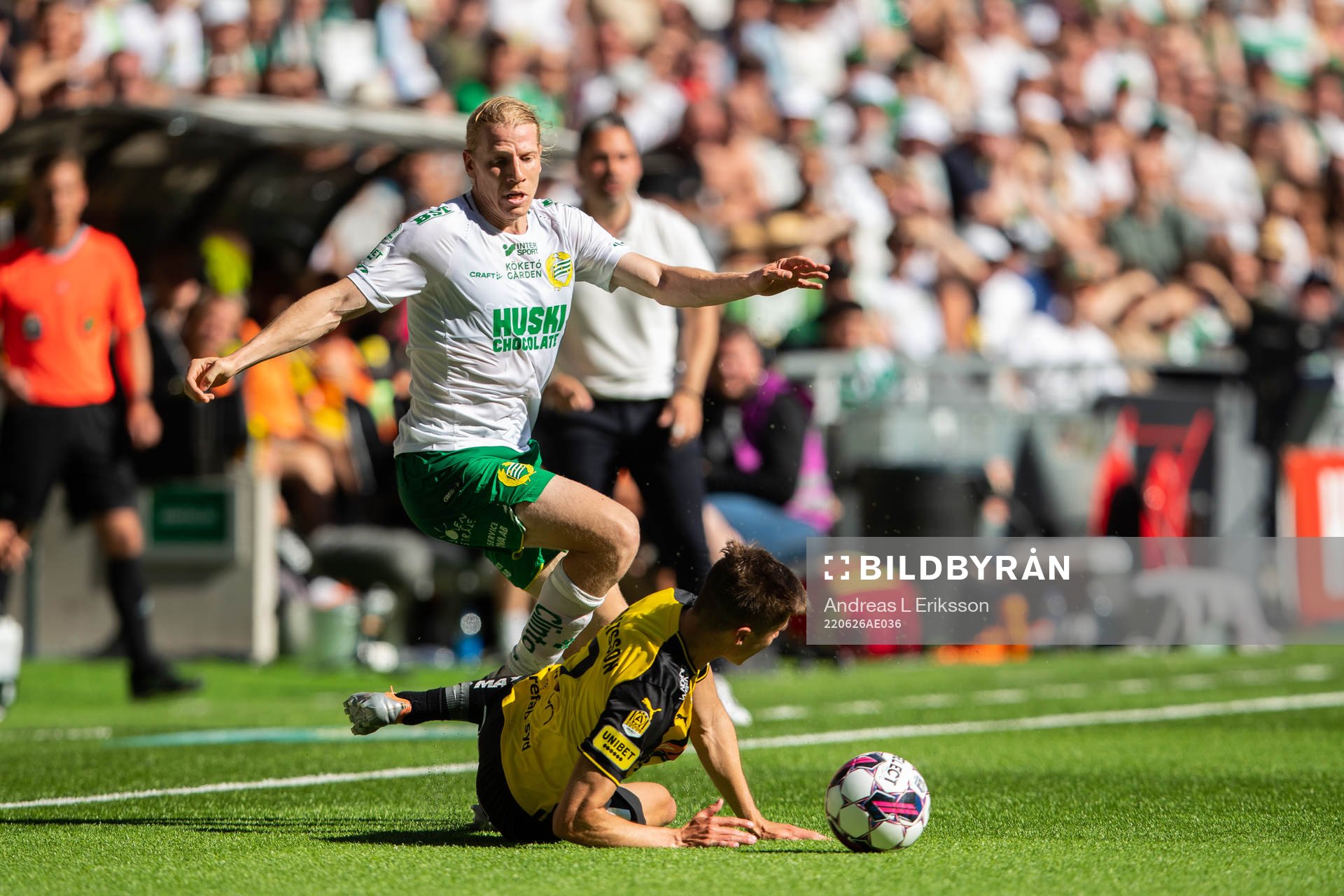 Hammarbys Gustav Ludwigson och Häckens Leo Bengtsson