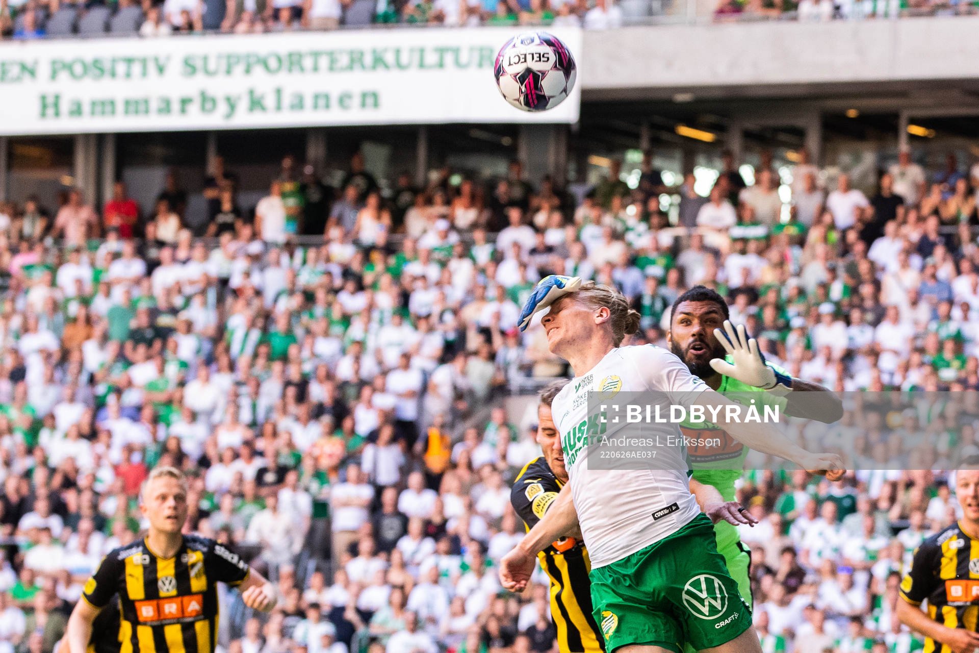 Häckens Jonathan Ursin Rasheed och Hammarbys Gustav