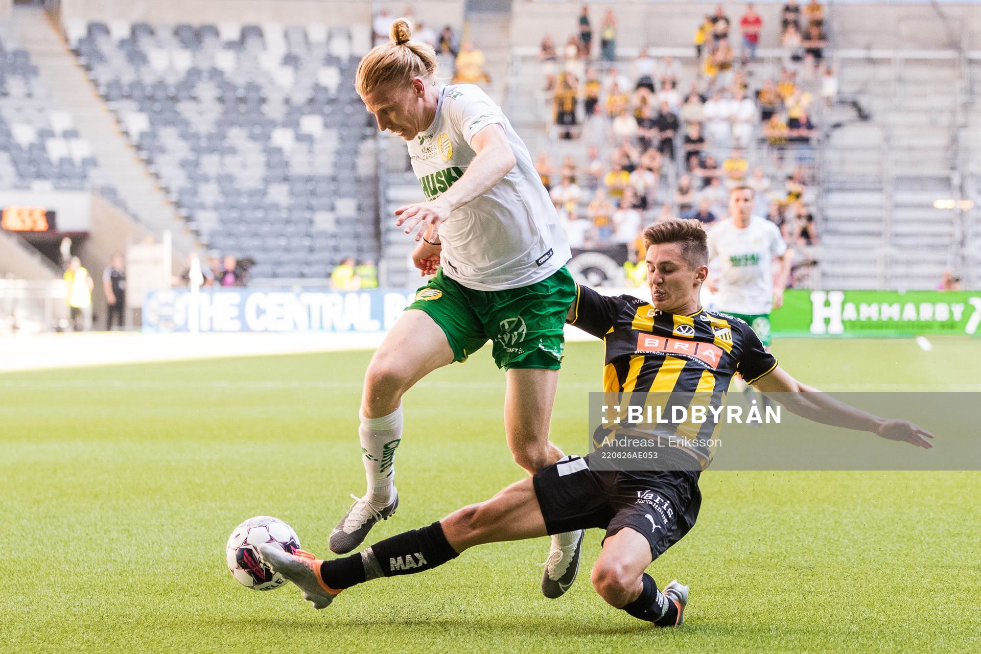 Hammarbys Gustav Ludwigson och Häckens Leo Bengtsson