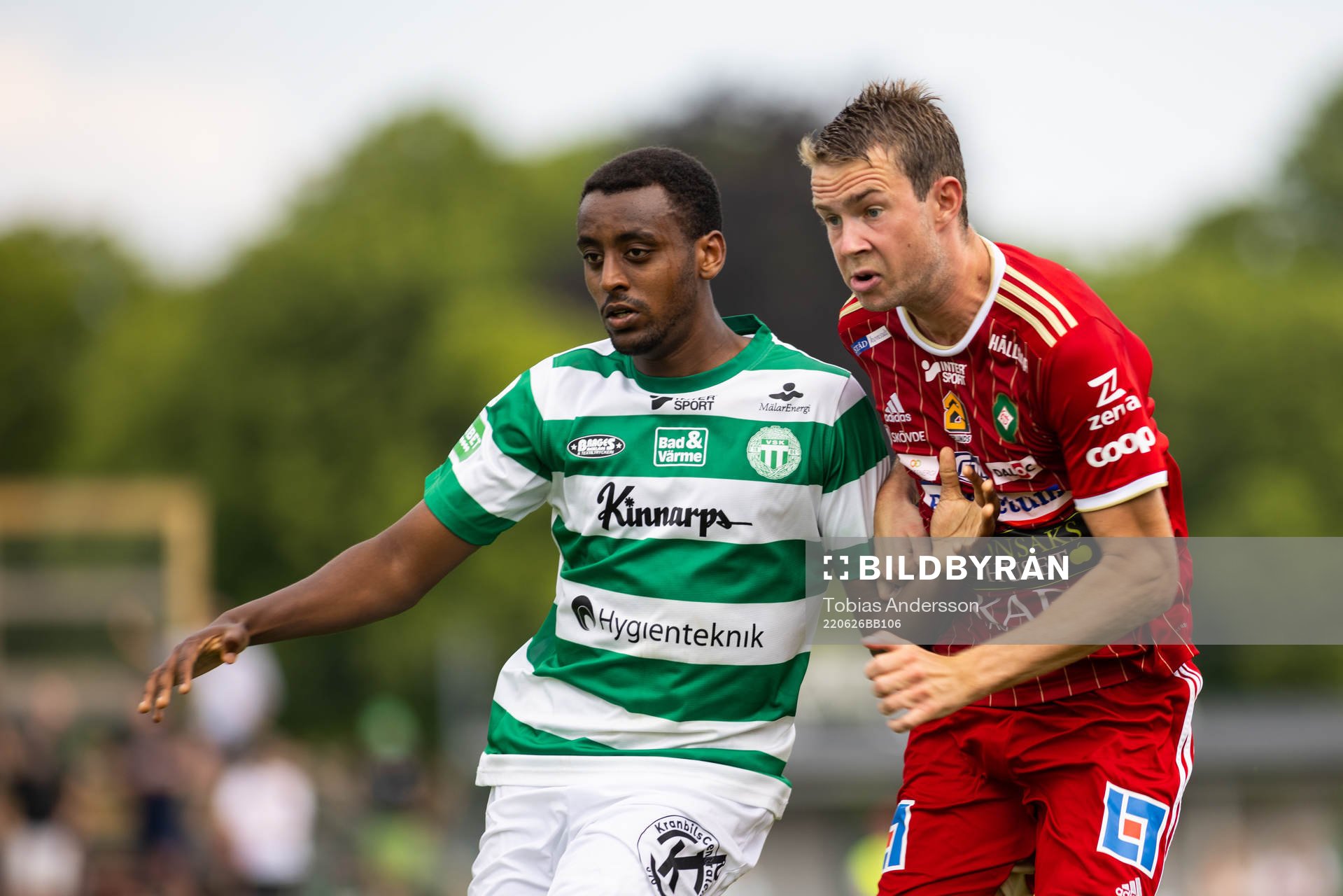 Västerås SKs Theodore Rask och Skövde AIKs Mikael Mörk