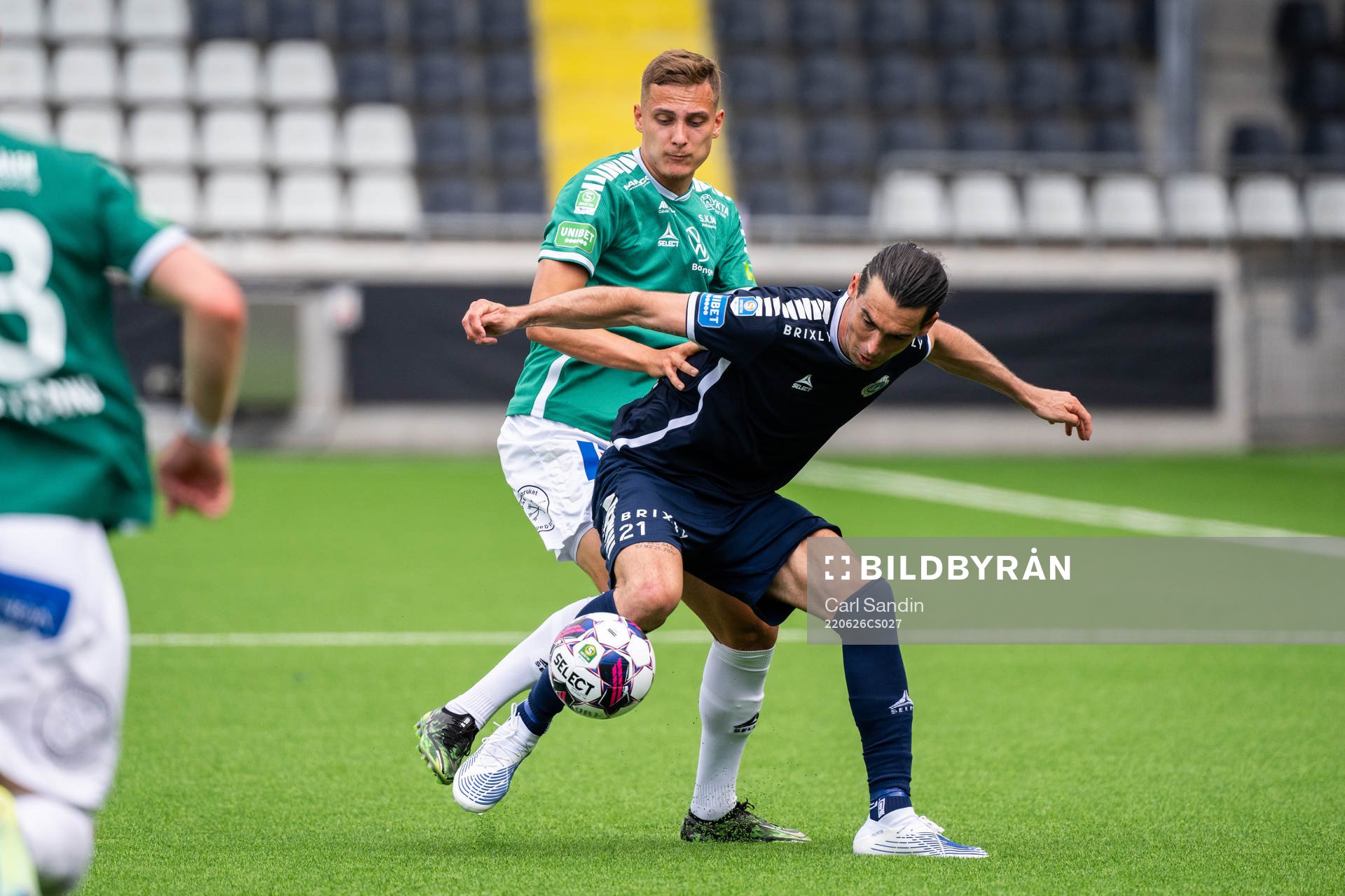 Brages Pontus Rödin och Utsiktens Jonathan Quintero Olsson