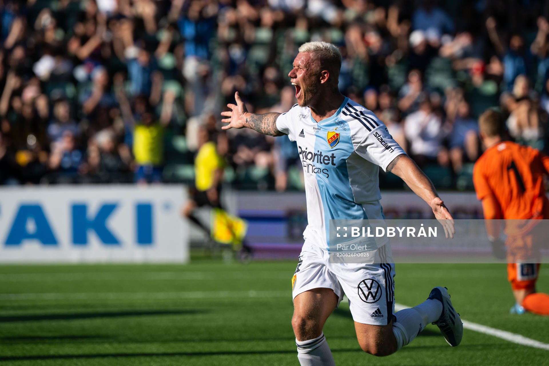 Djurgårdens Victor Edvardsen jublar