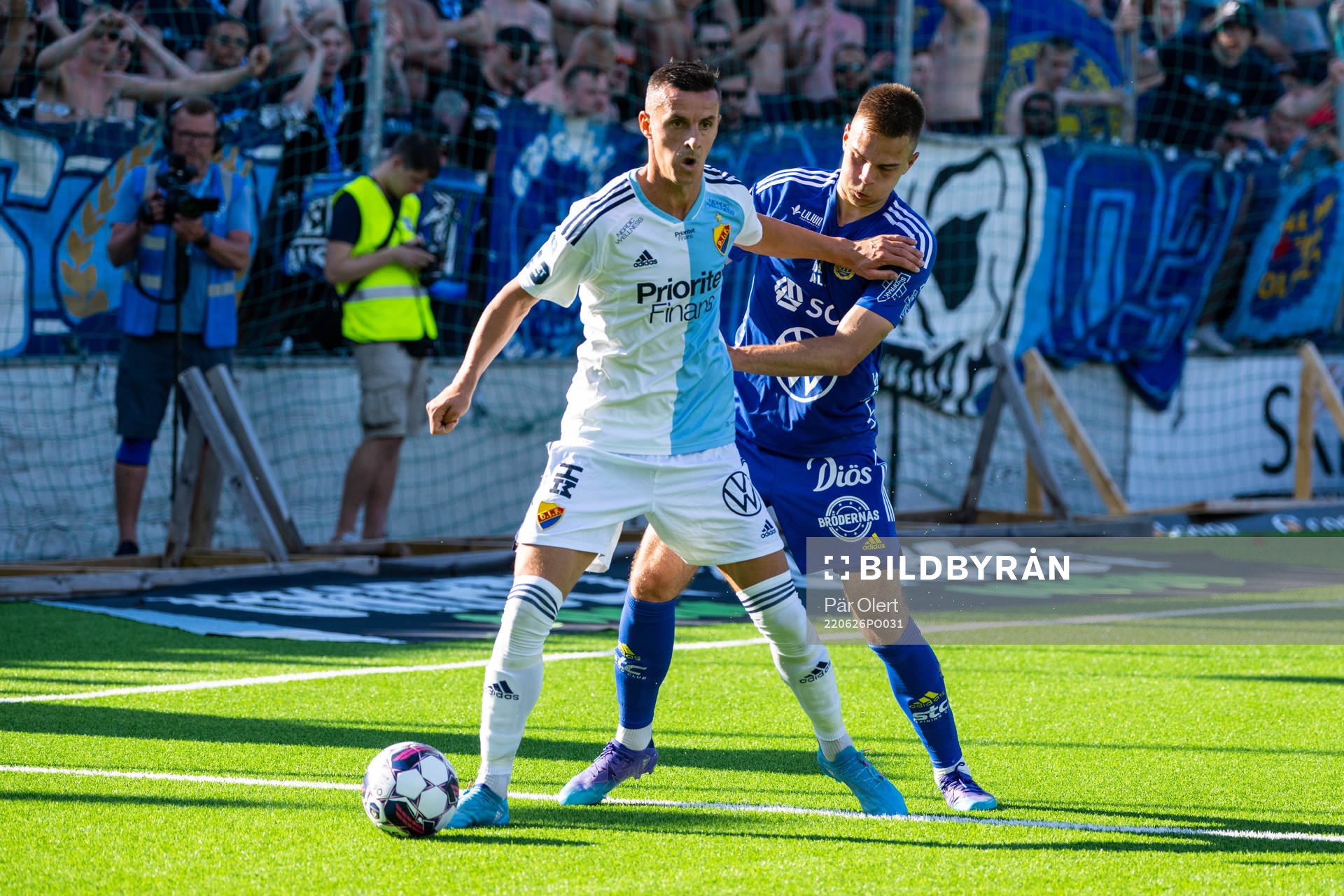 Djurgårdens Haris Radetinac och Sundsvalls Anton Eriksson
