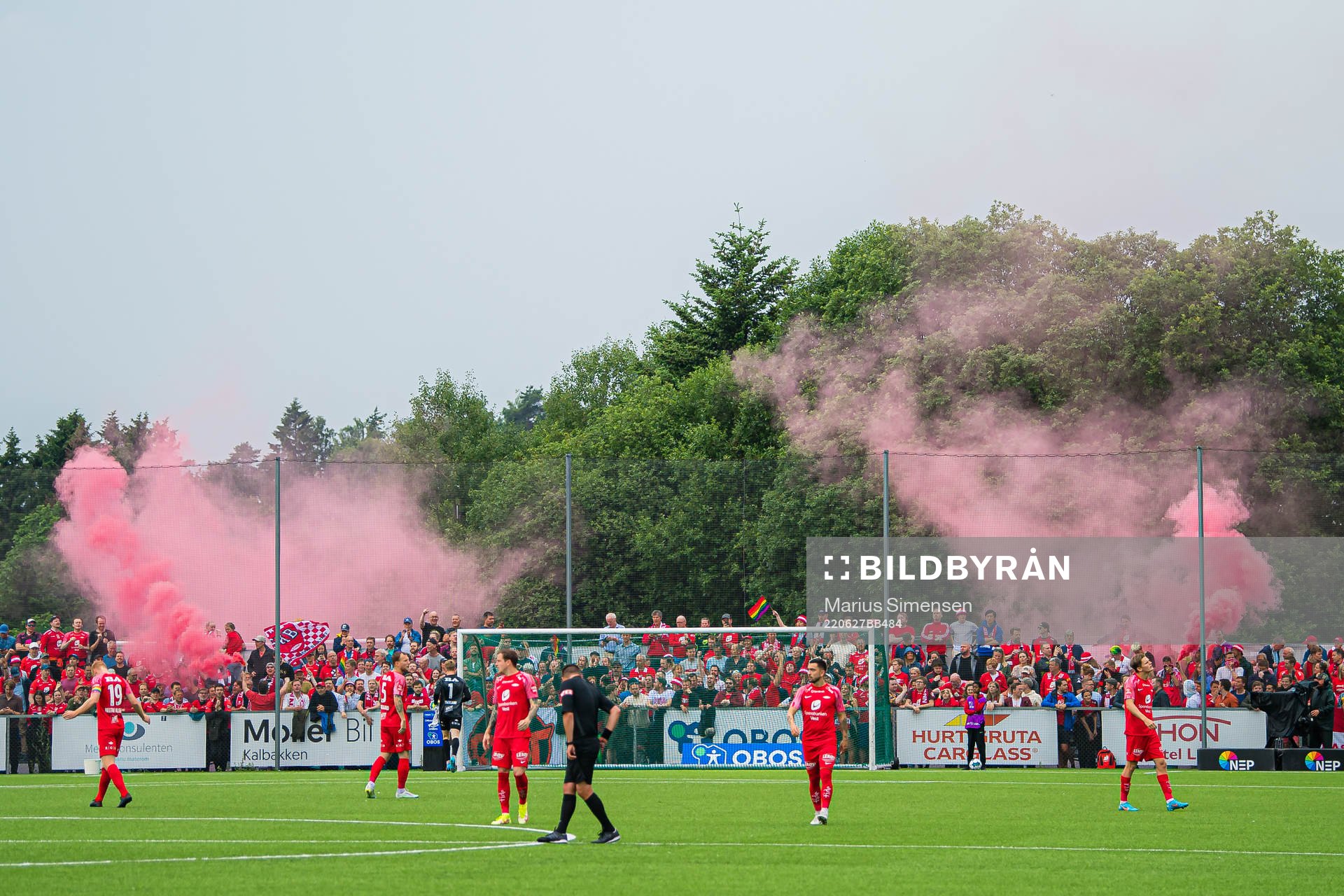 Spectators in the stands