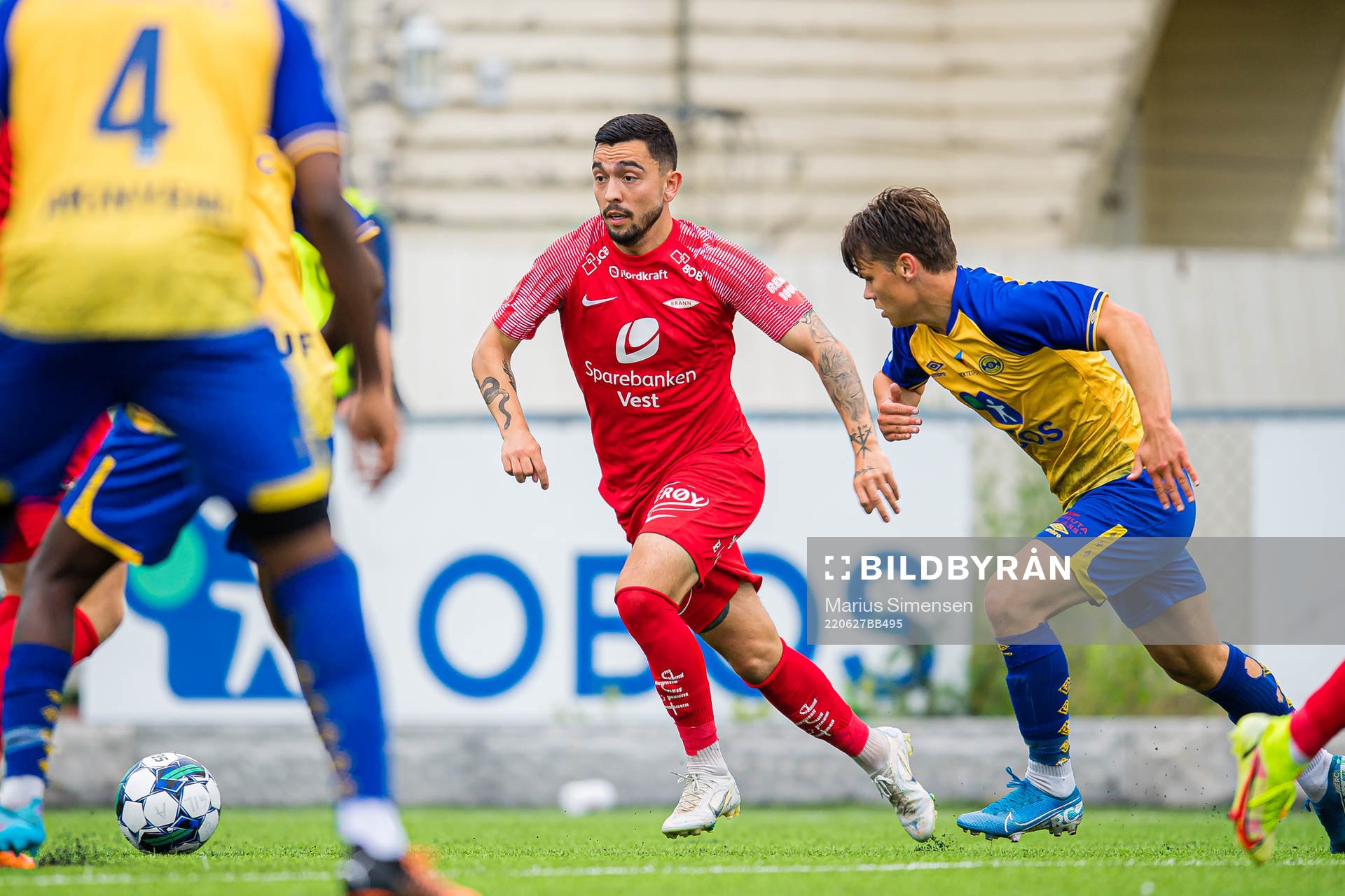 Niklas Fernando Nygaard Castro of Brann during the OBOS-ligaen match between Grorud and Brann on June 27, 2022 in Oslo.