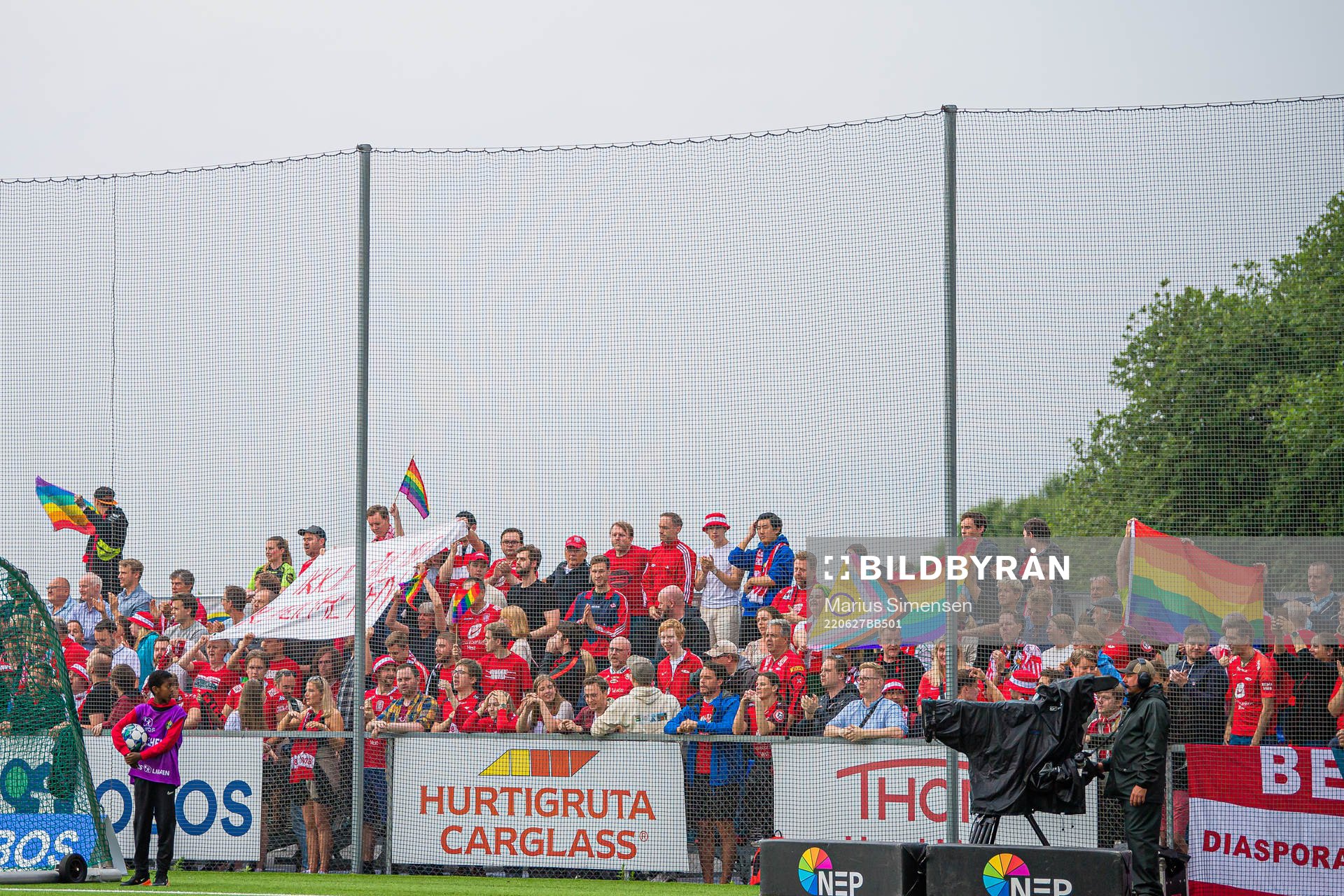 Spectators in the stands