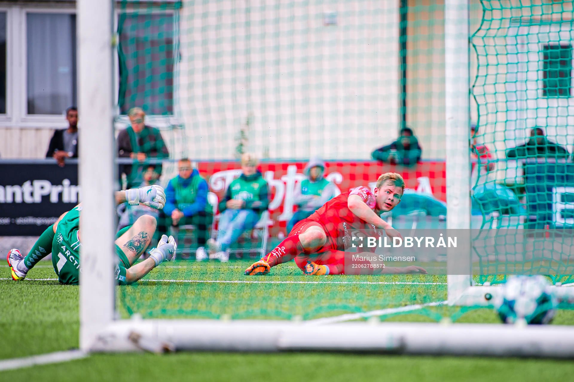 Aune Selland Heggebø of Brann scores the 0-1 goal