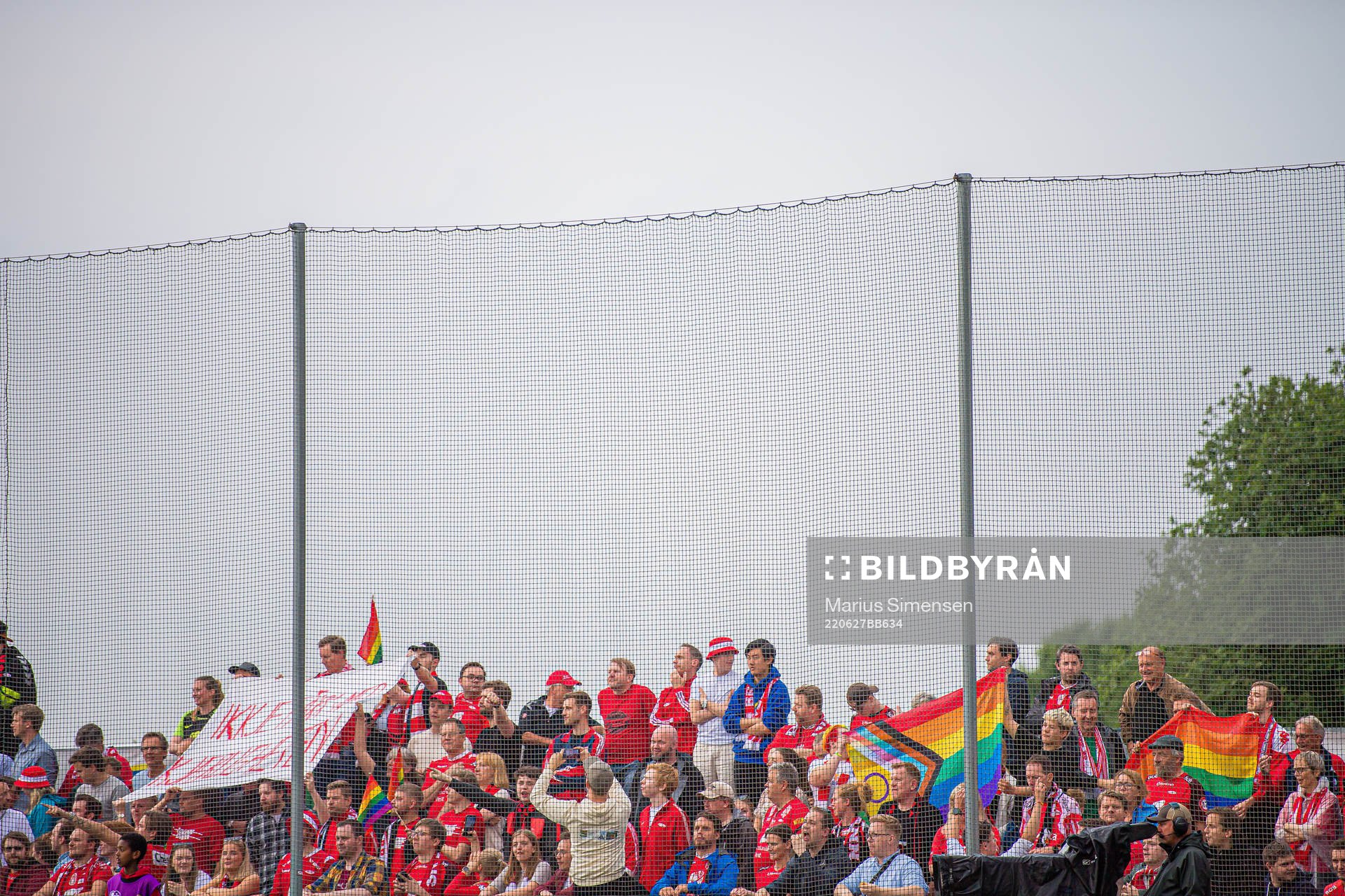 Spectators in the stands