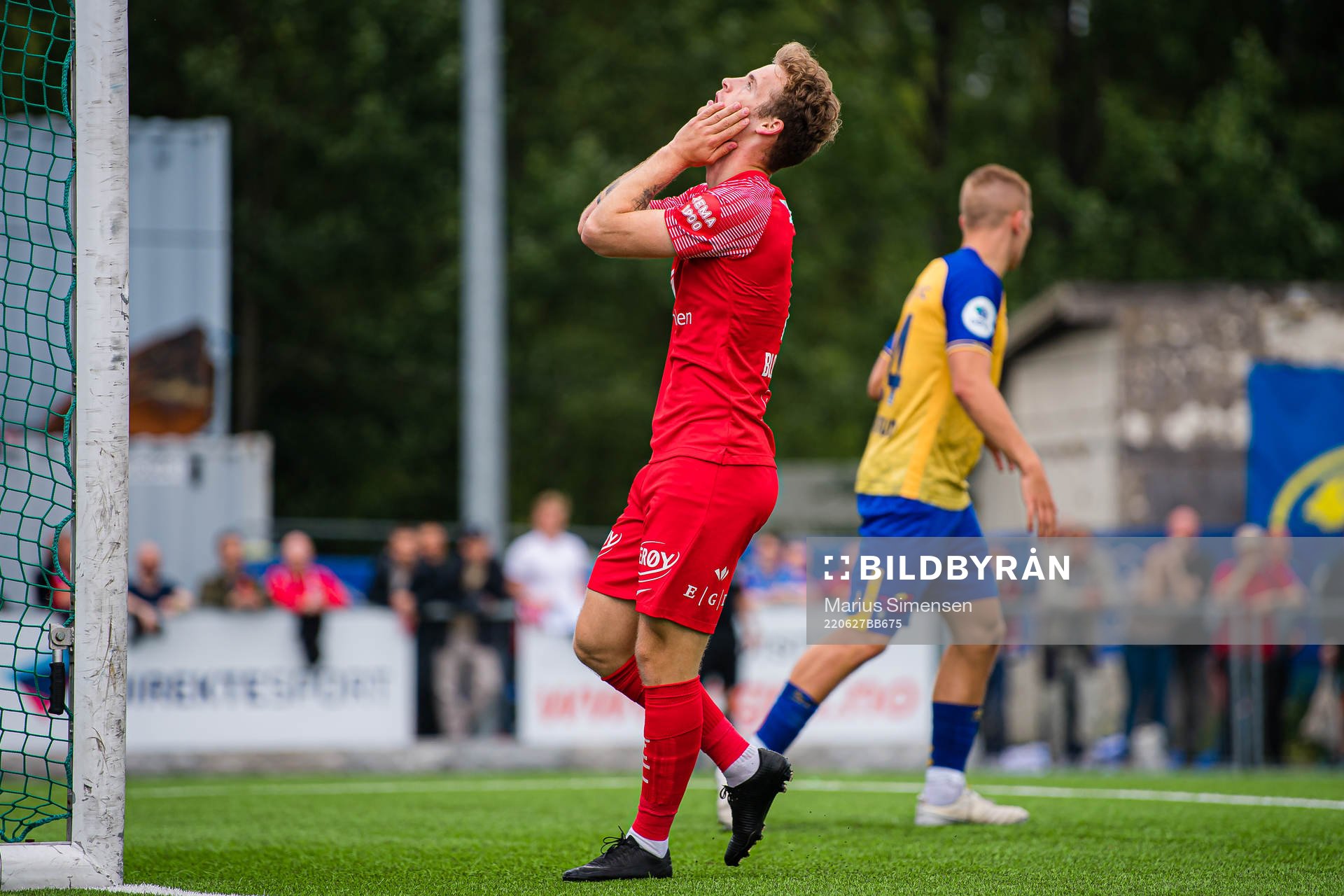 Ole Didrik Blomberg of Brann looks dejected