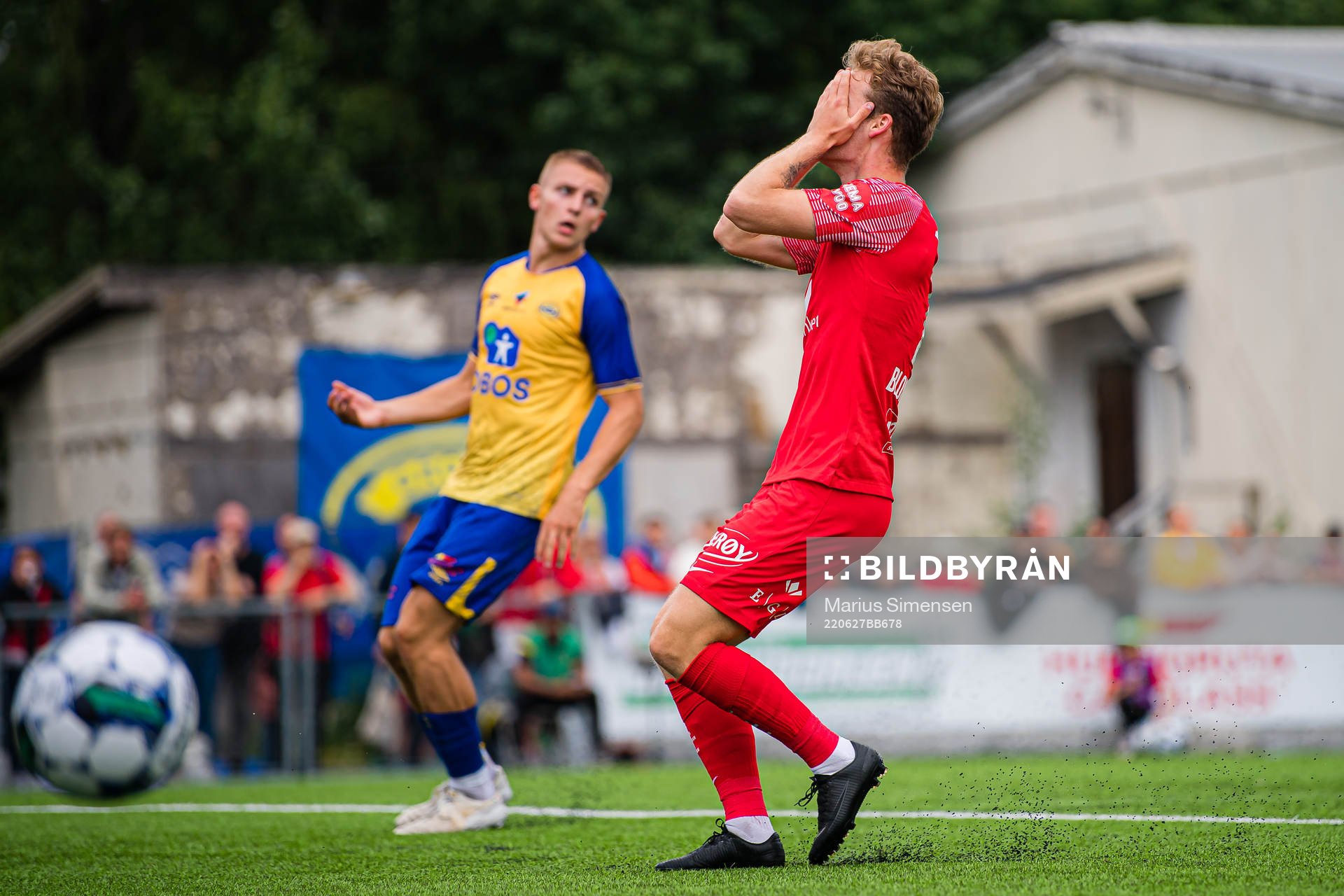 Ole Didrik Blomberg of Brann looks dejected