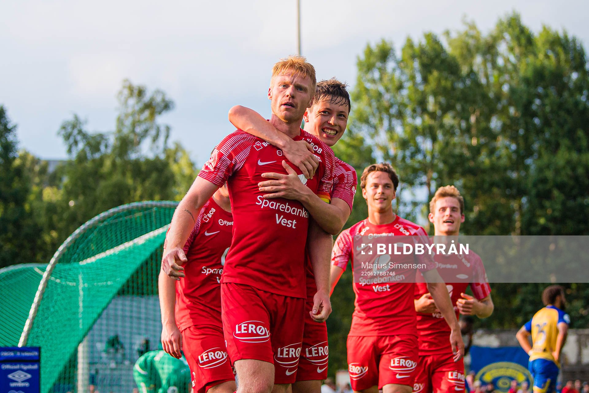 Sivert Heltne Nilsen of Brann celebrates