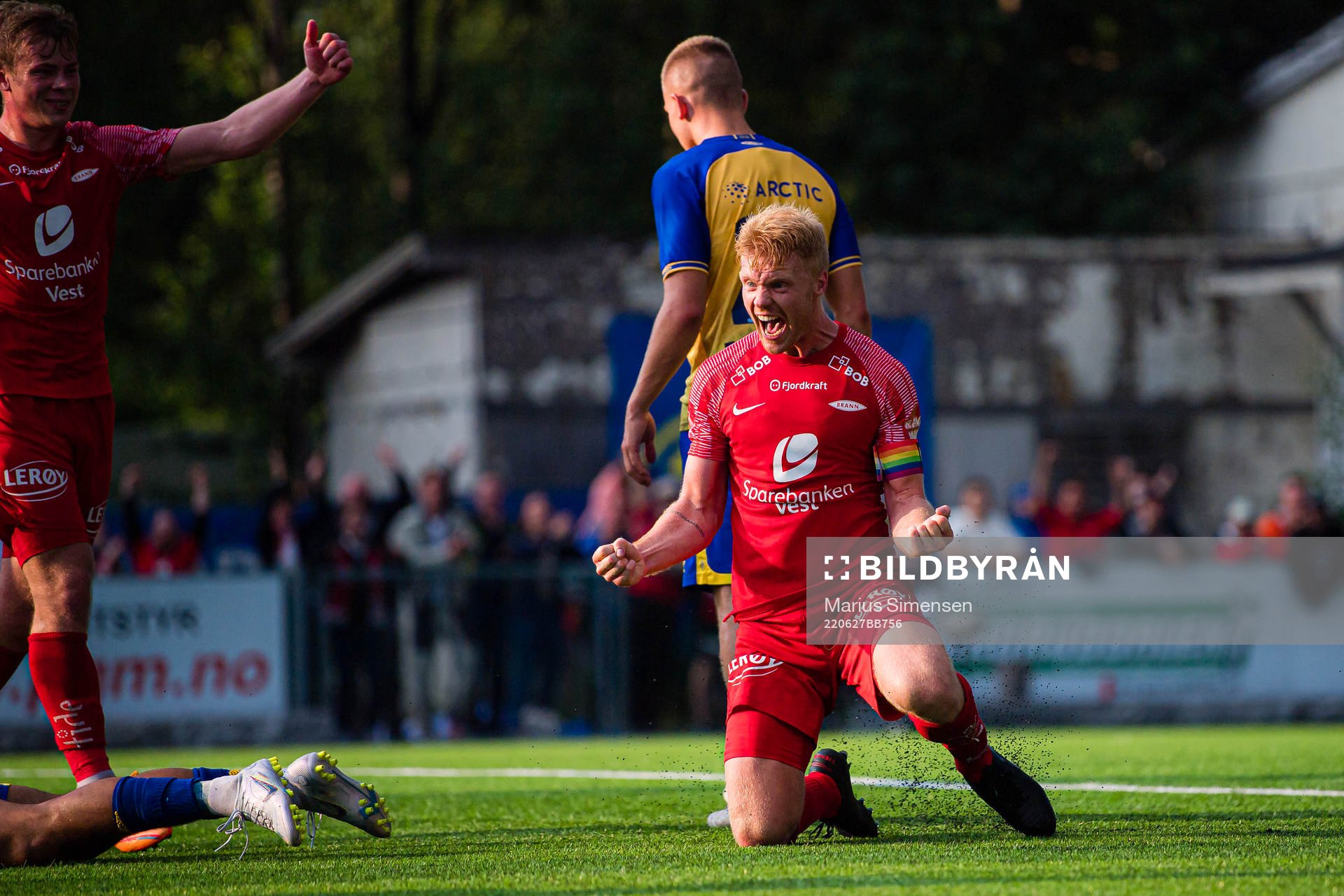 Sivert Heltne Nilsen of Brann celebrates