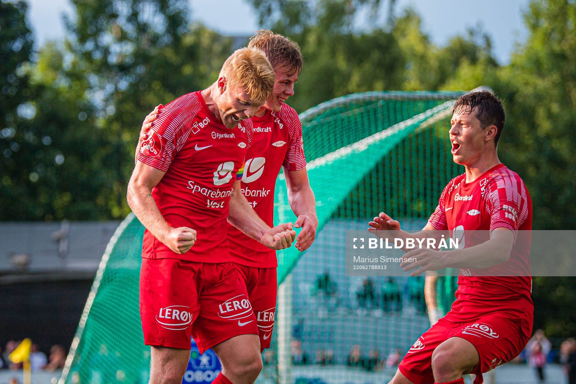 Sivert Heltne Nilsen of Brann celebrates