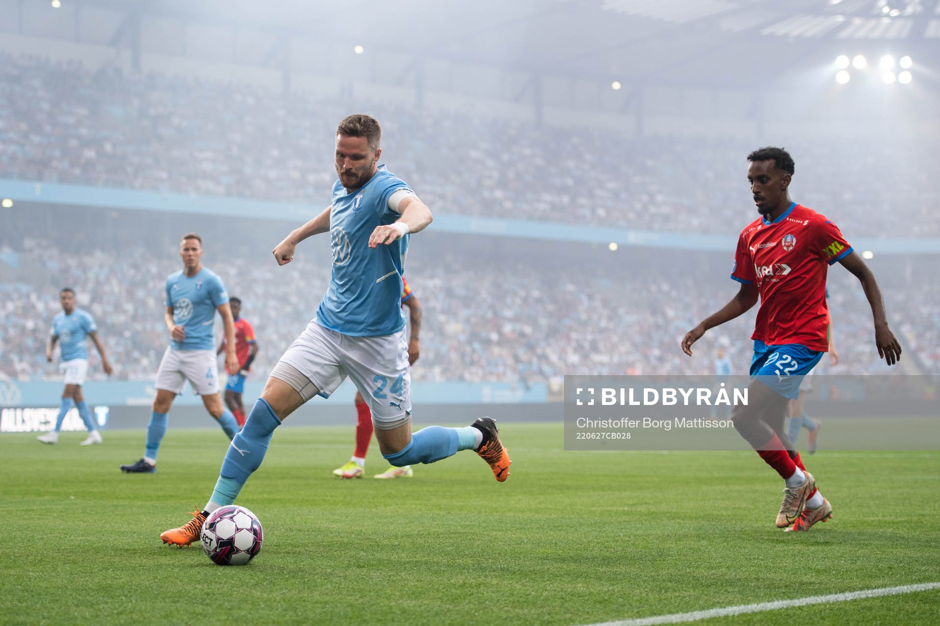 Malmö FFs Lasse Nielsen och Helsingborgs Taha Ali