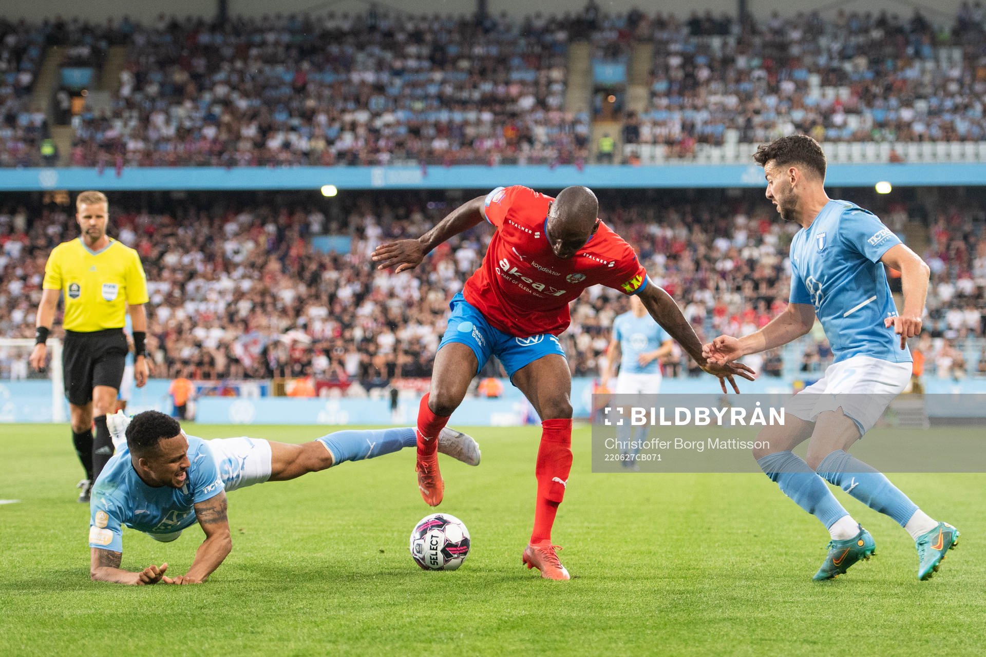 Malmö FFs Martin Olsson och Erdal Rakip och Helsingborgs