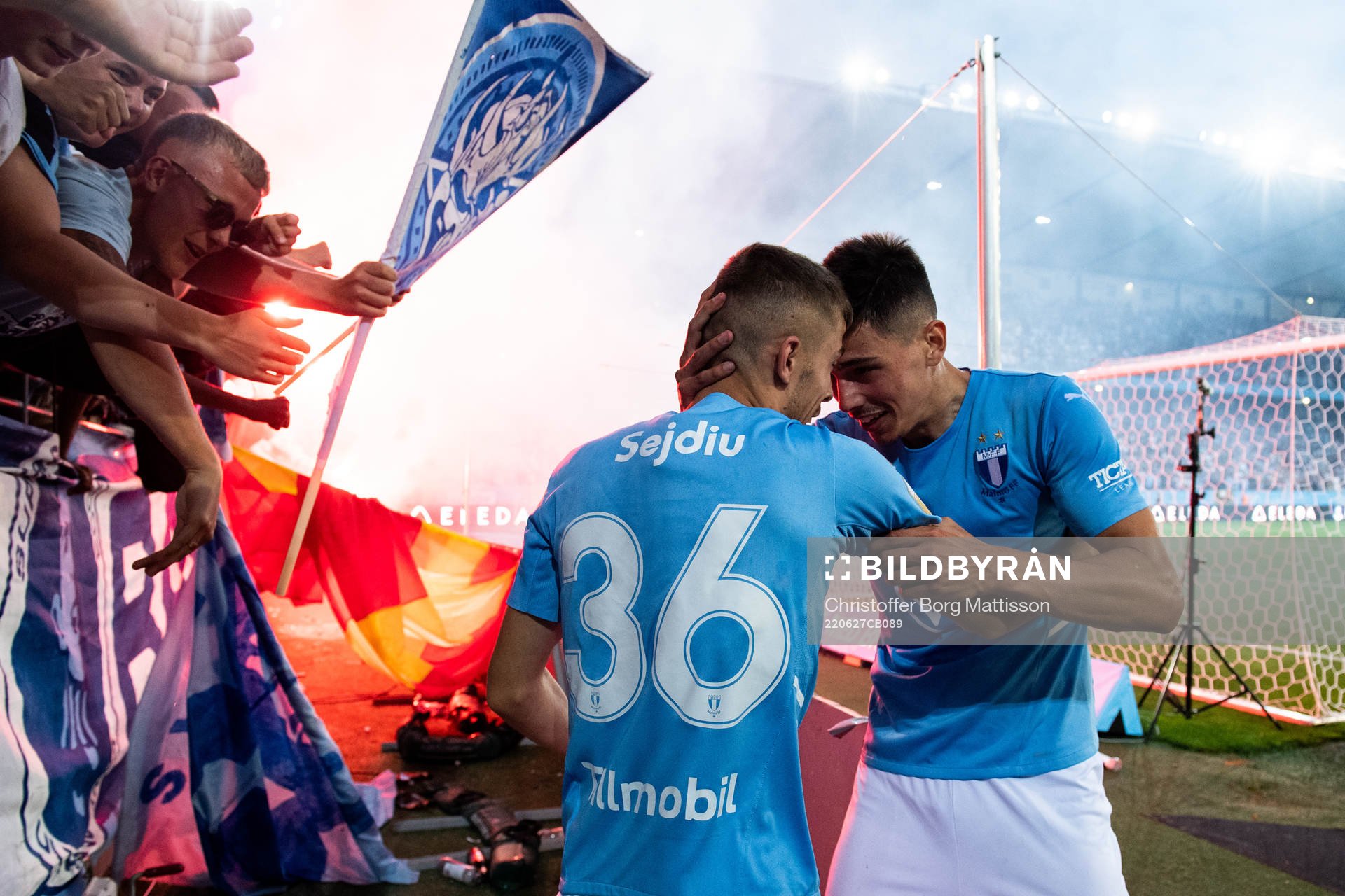 Malmö FFs Patriot Sejdiu jublar