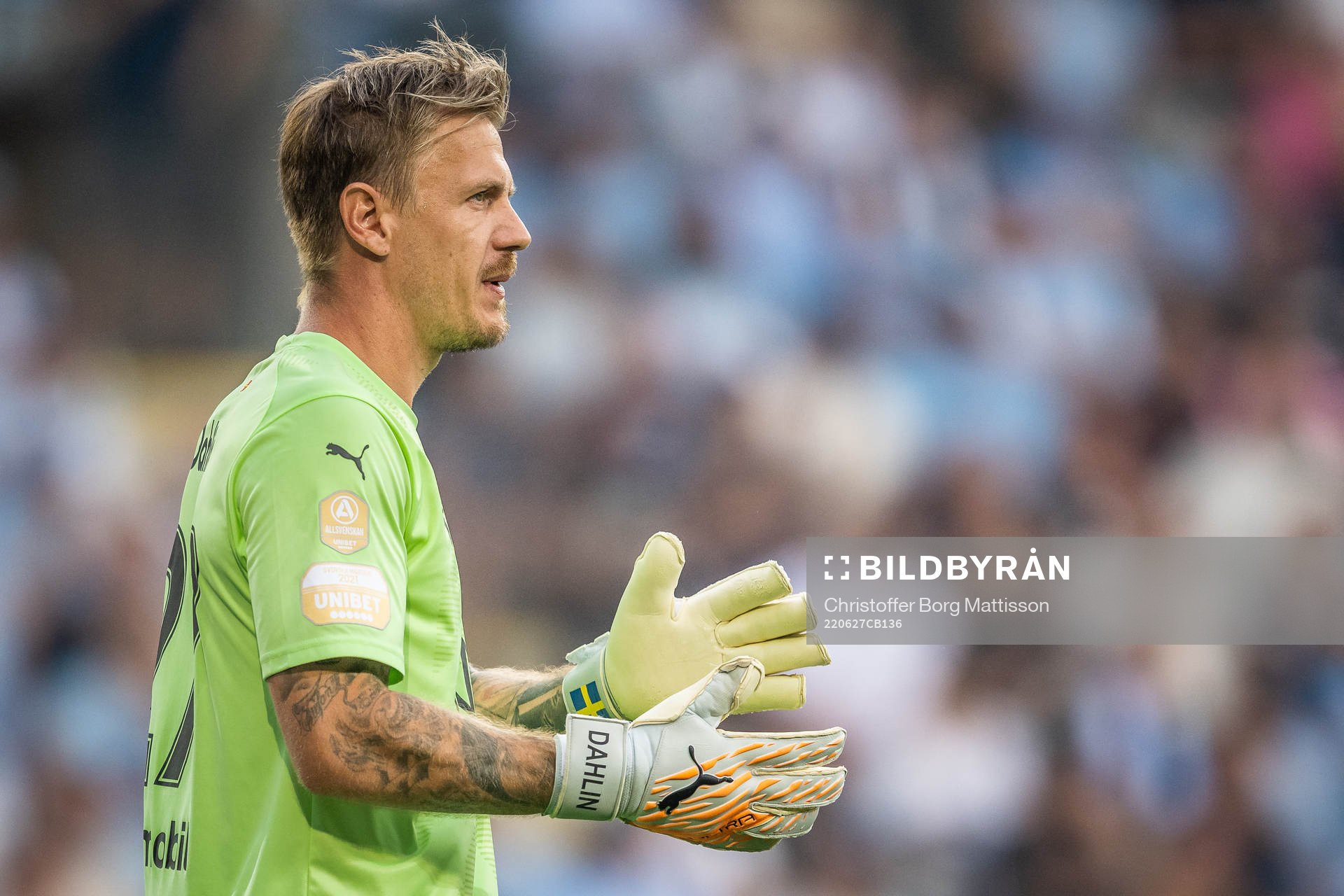 Malmö FFs målvakt Johan Dahlin