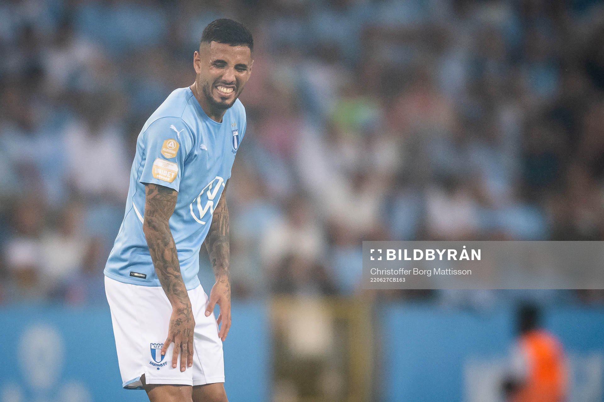 Malmö FFs Sergio Pena har ont