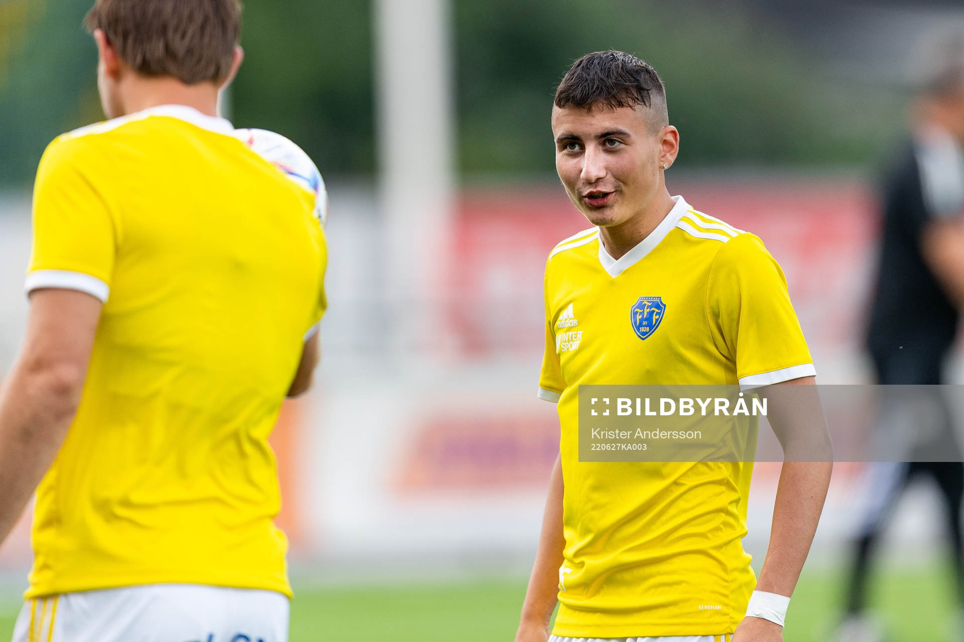 Falkenbergs Sewen Emilov före fotbollsmatchen i Ettan