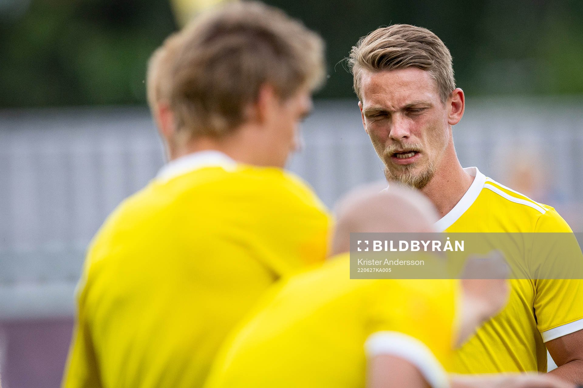 Falkenbergs Robin Hofsö före fotbollsmatchen i Ettan