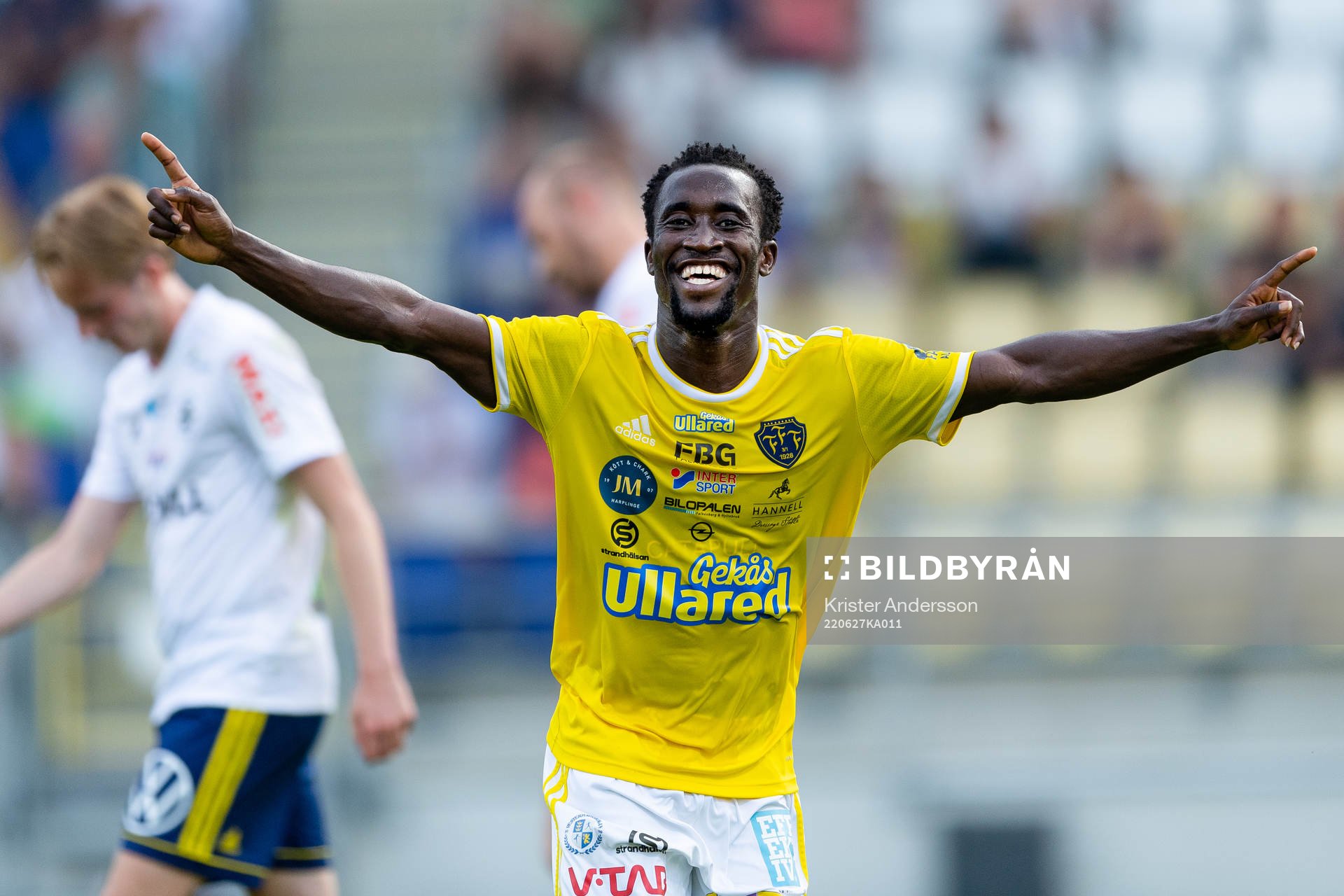 Falkenbergs Godwin Aguda jublar