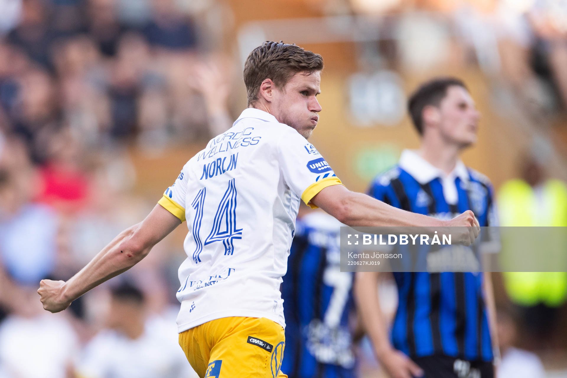 IFK Göteborgs Gustaf Norlin jublar