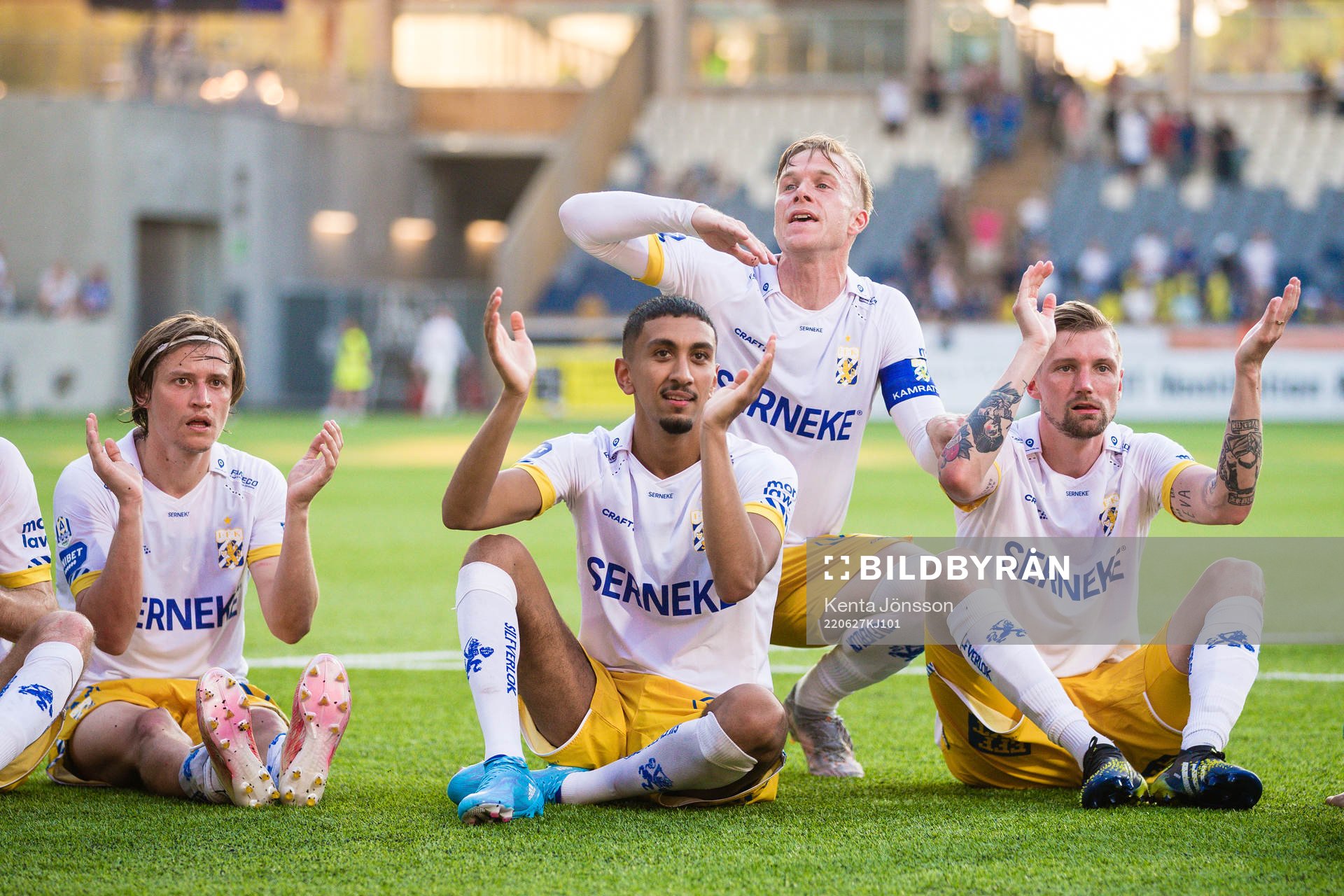 IFK Göteborgs Simon Thern, Amir Al-Ammari, Oscar Wendt och