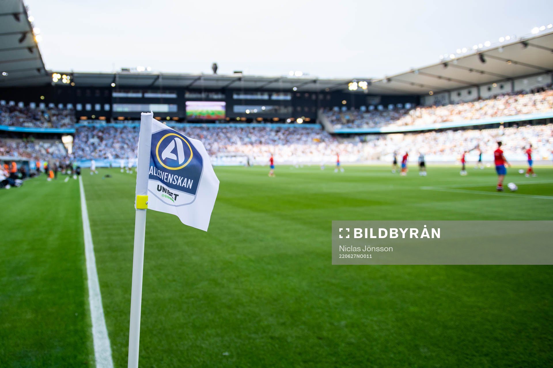 Allsvenskan på en hörnflagga