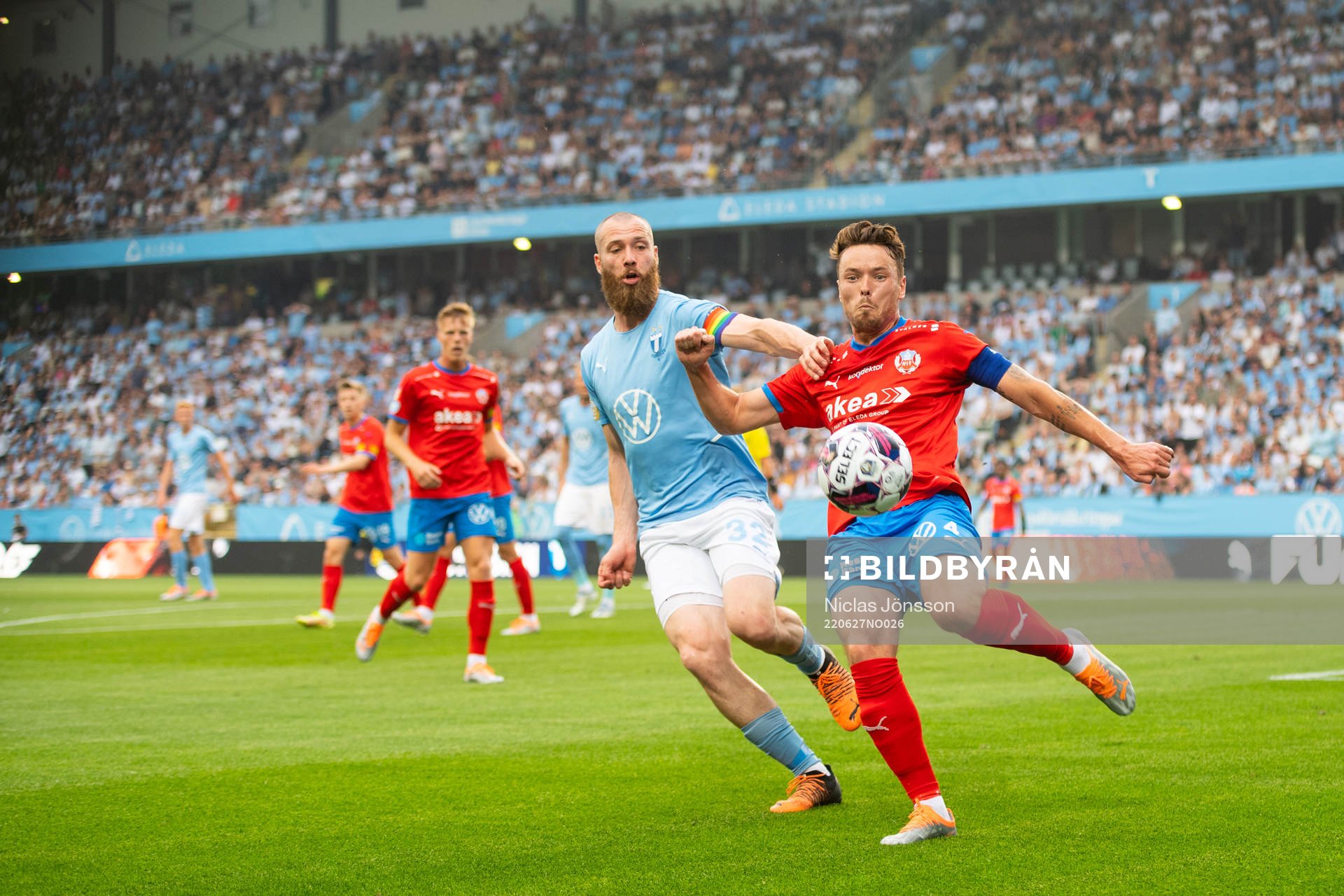 Malmö FFs Jo Inge Berget och Helsingborgs Viljormur