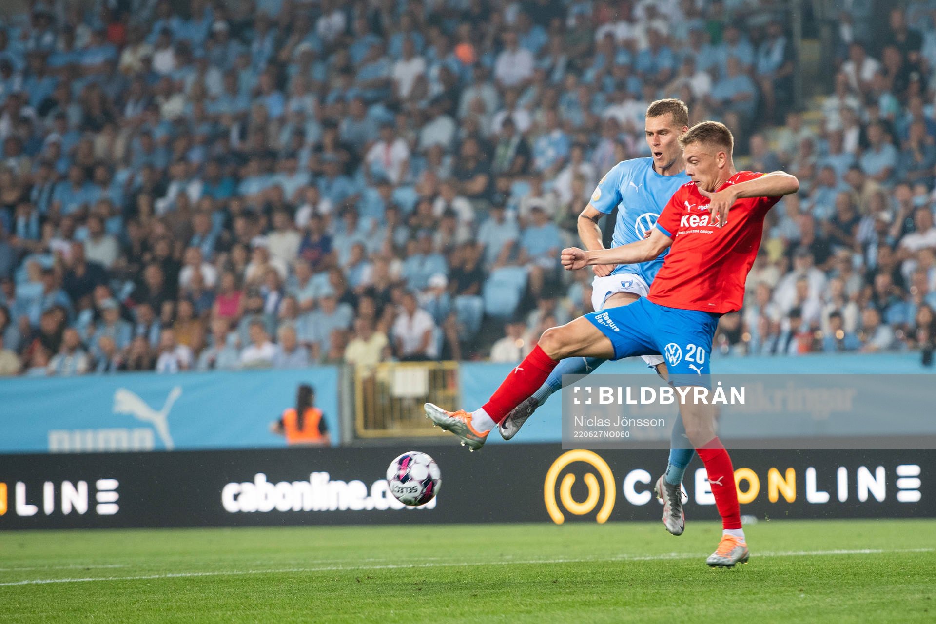 Malmö FFs Felix Beijmo och Helsingborgs Dennis Olsson