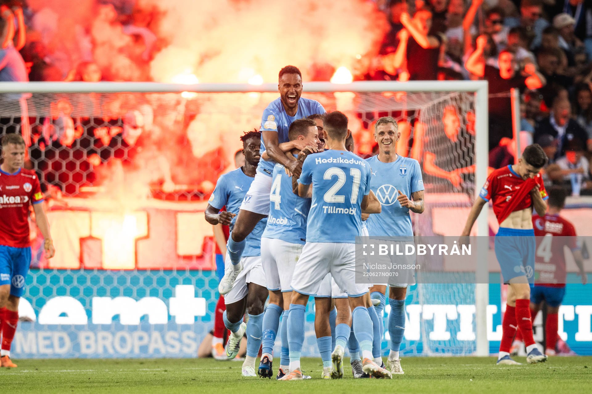 Malmö FFs spelare jublar
