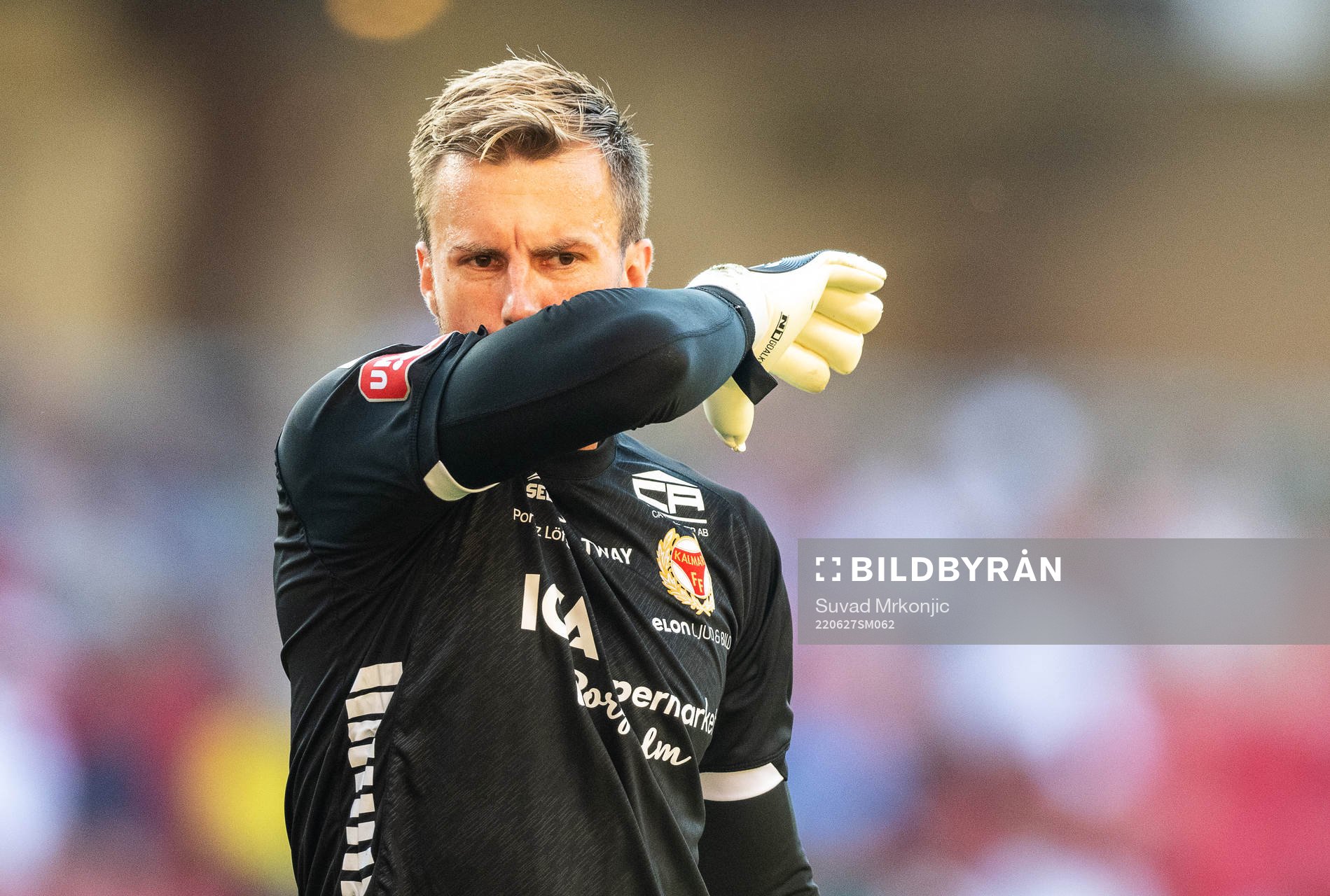 Kalmars målvakt Ricardo Friedrich under fotbollsmatchen i Allsvenskan mellan Kalmar och Värnamo den 27 juni 2022 i Kalmar. 