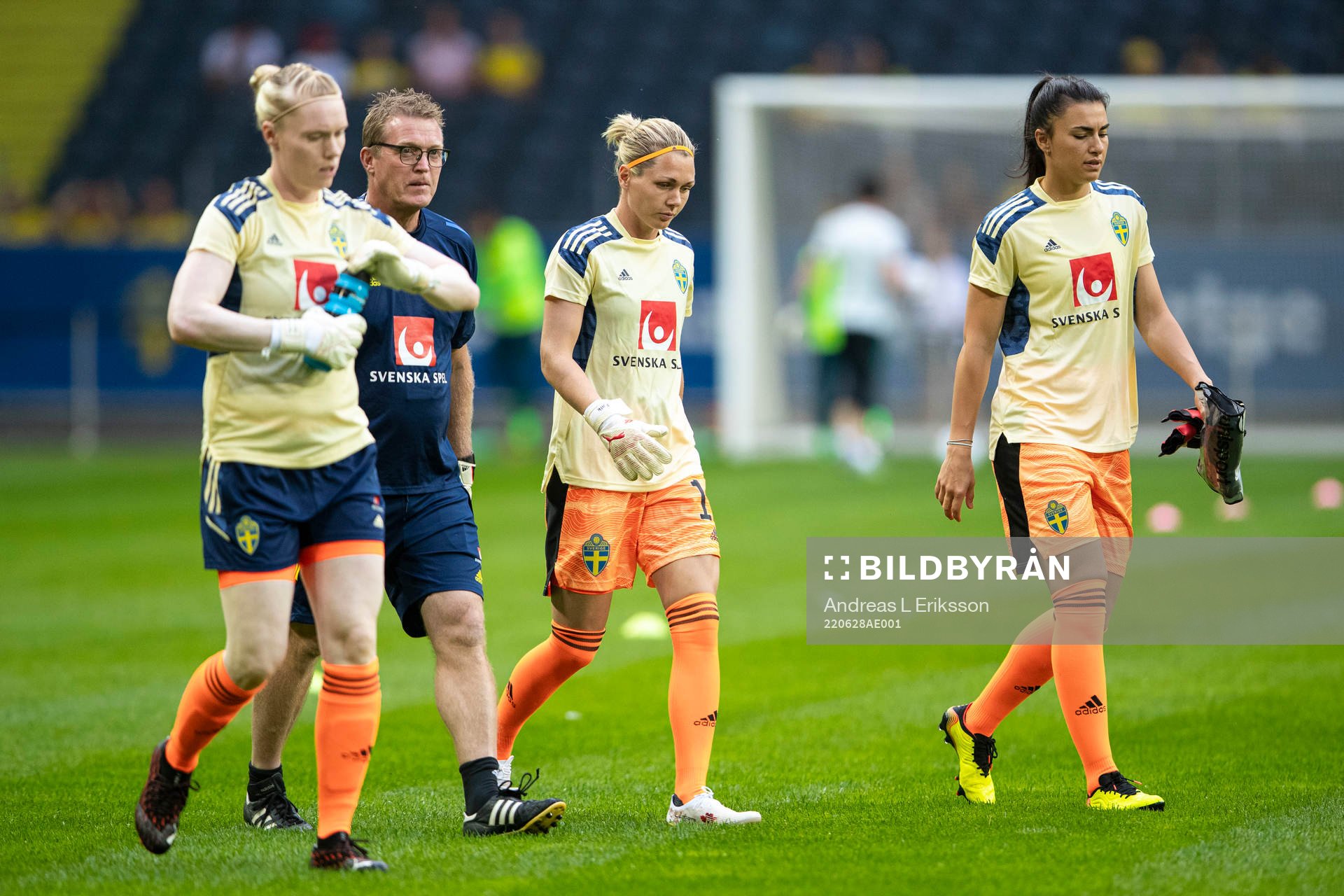 Goalkeeper Hedvig Lindahl, goalkeeper Jennifer Falk and