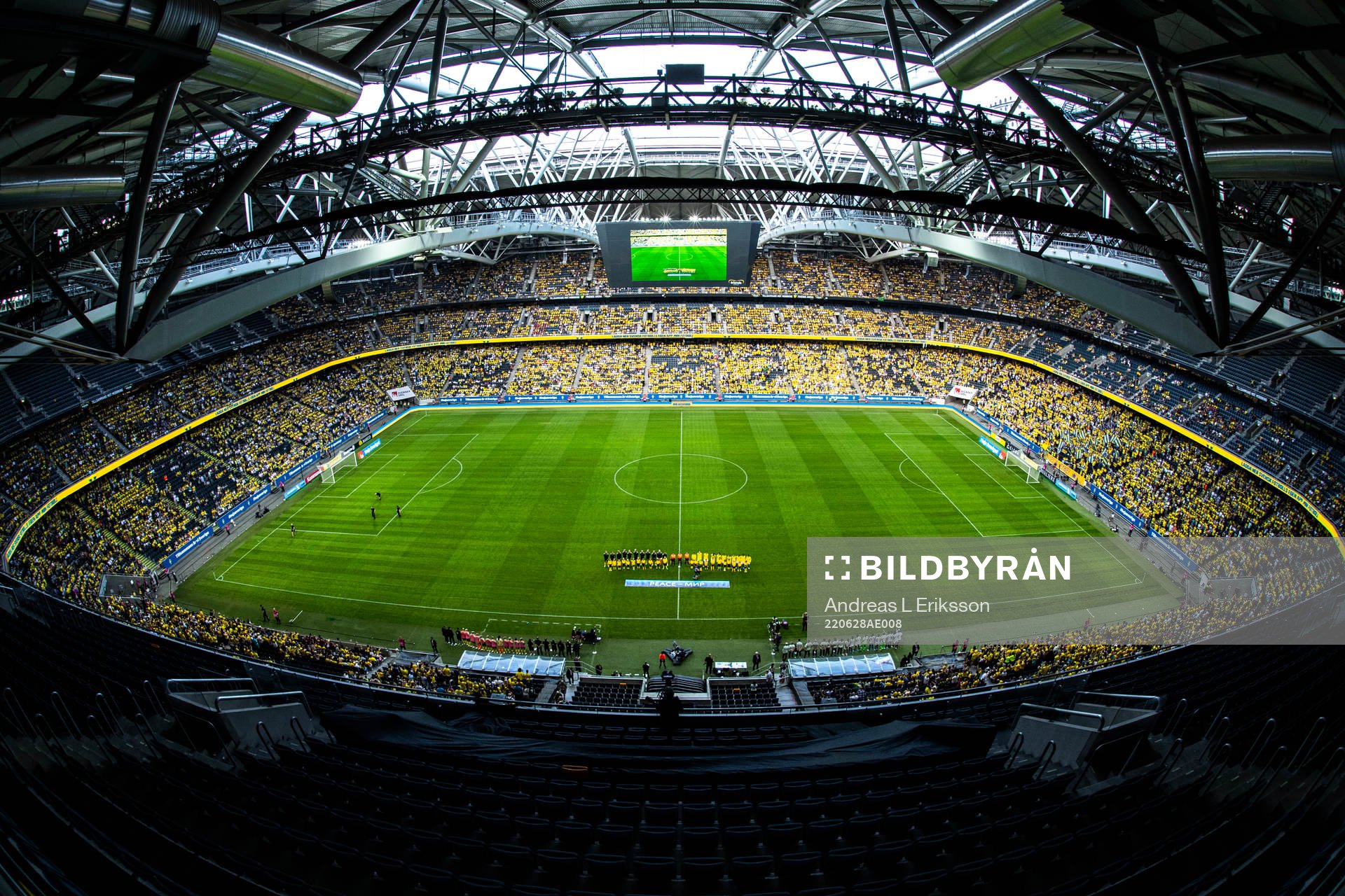 View over Friends Arena at lineup
