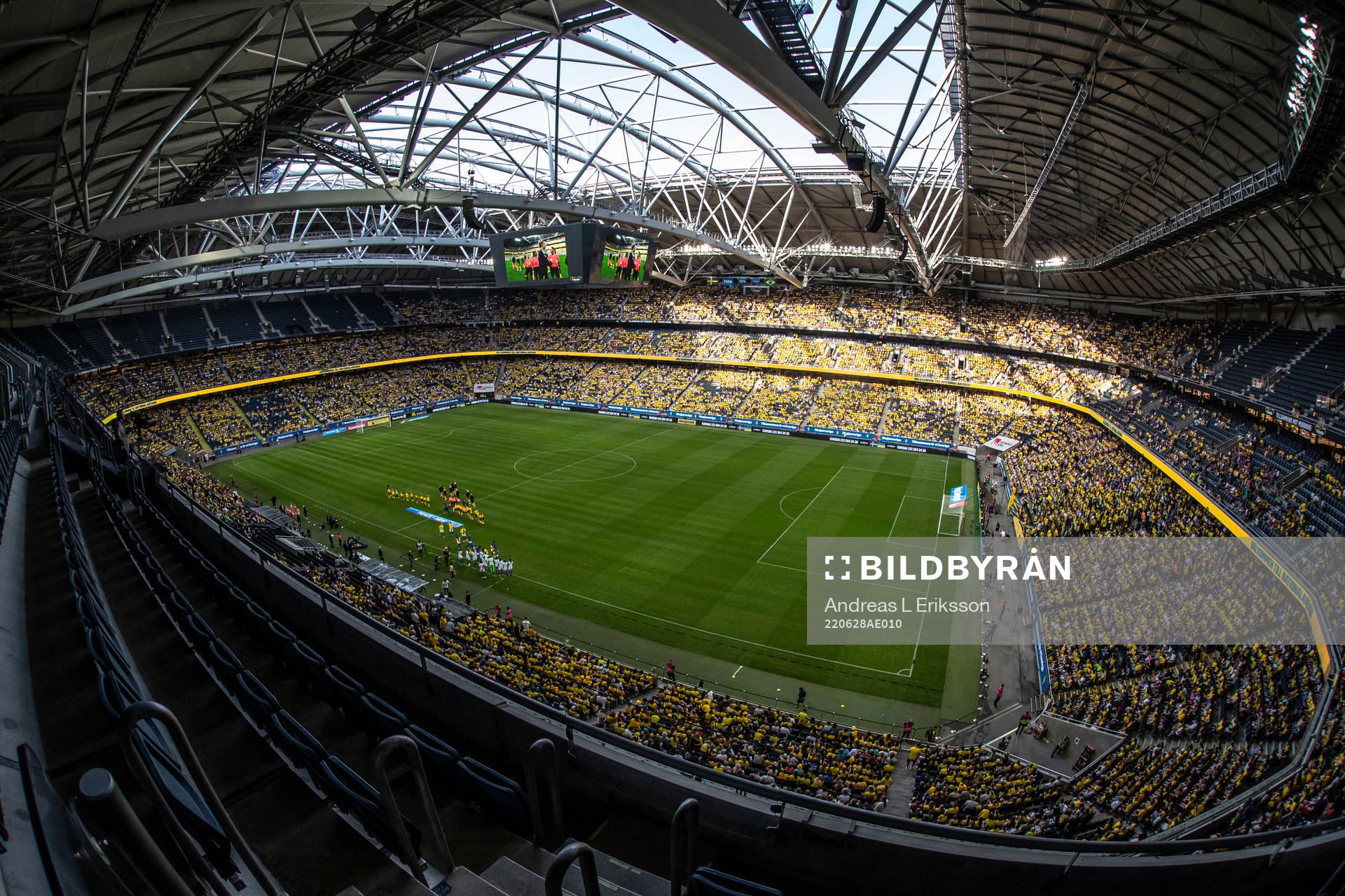 View over Friends Arena at lineup