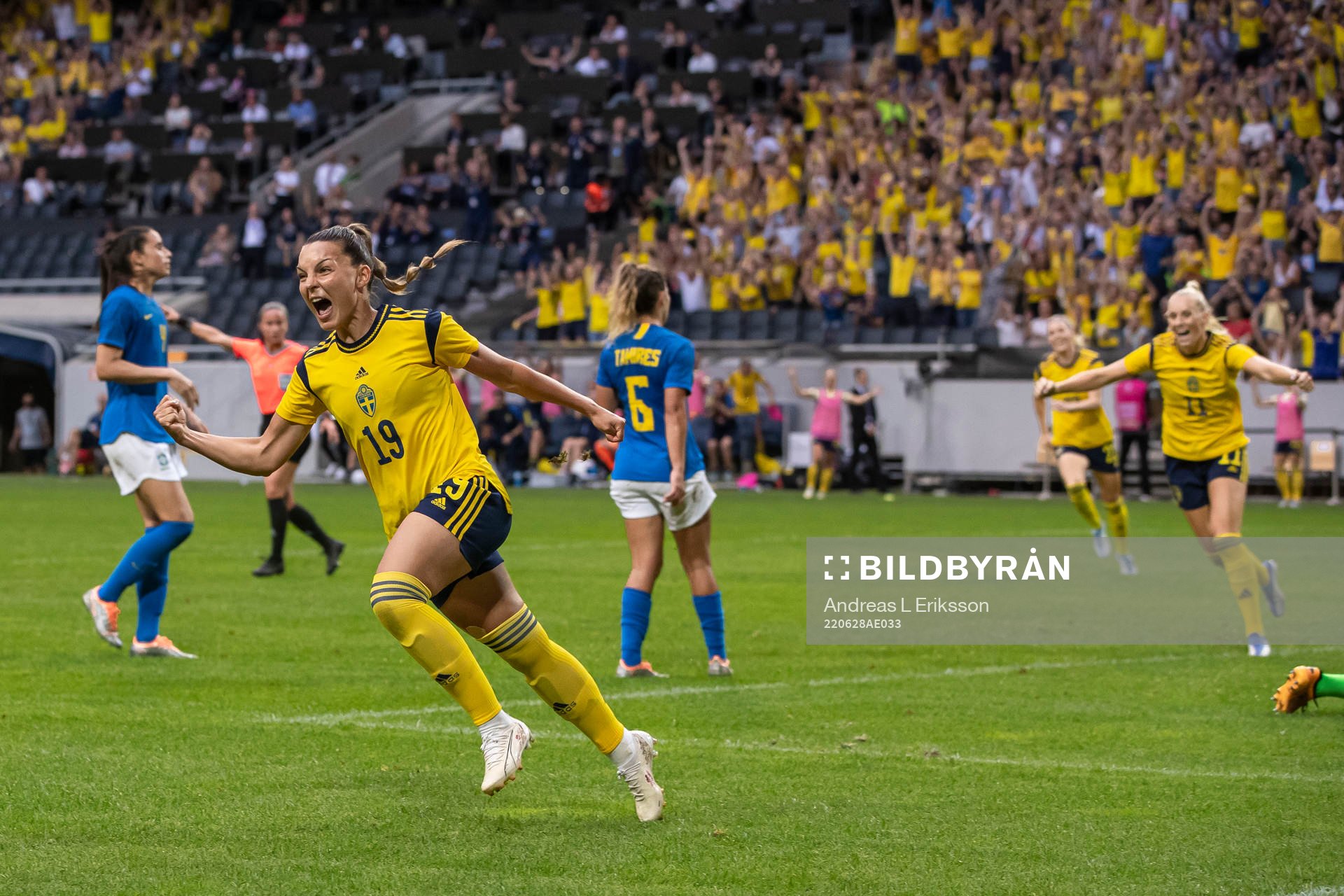 Johanna Rytting Kaneryd of Sweden celebrates