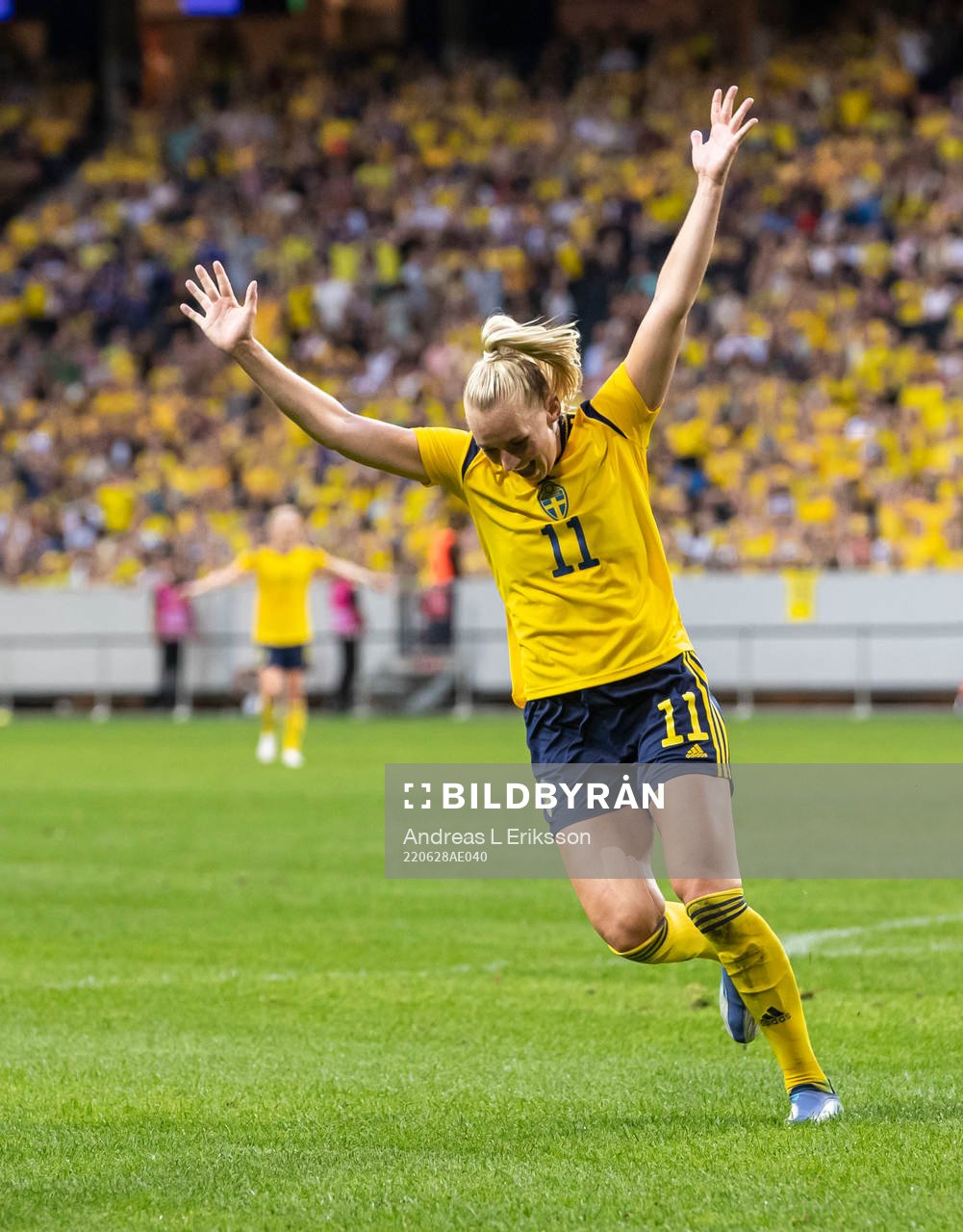 Stina Blackstenius of Sweden celebrates